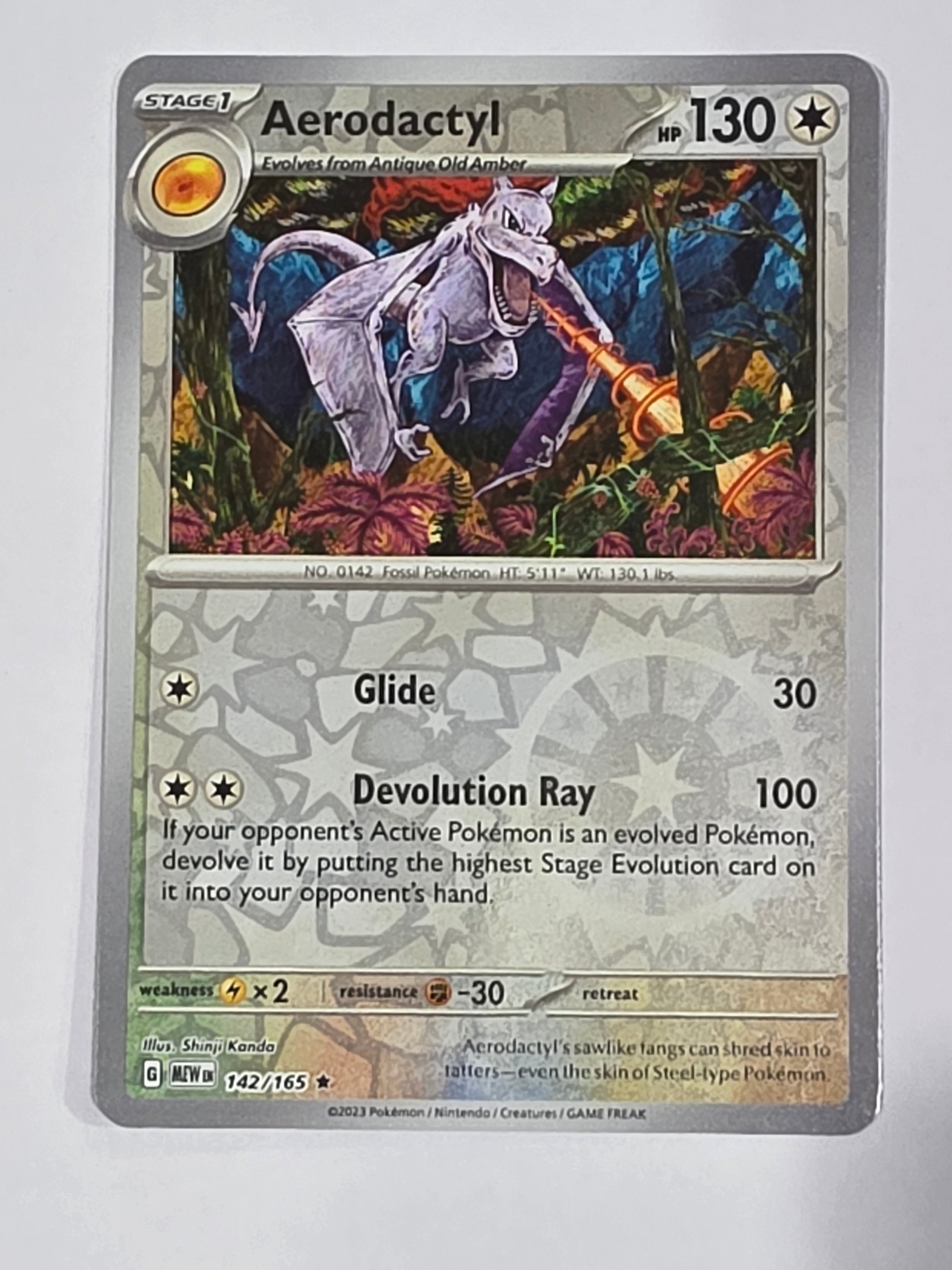 Pokemon TCG - Pokemon 151 - #142/165 - Reverse Holo - Aerodactyl - Rare