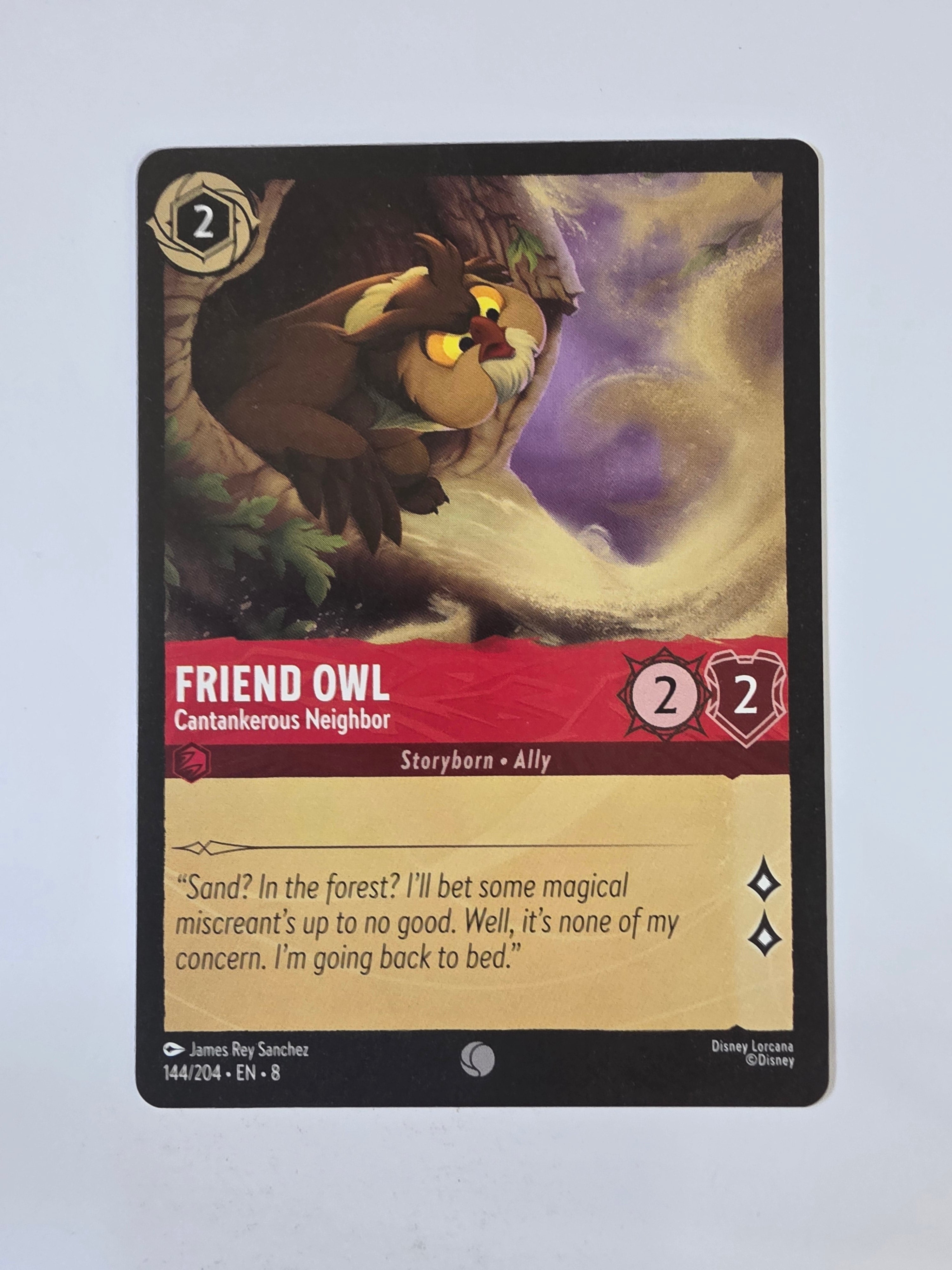 Disney Lorcana Reign of Jafar | Friend Owl Cantankerous Neighbor | #144 | Common