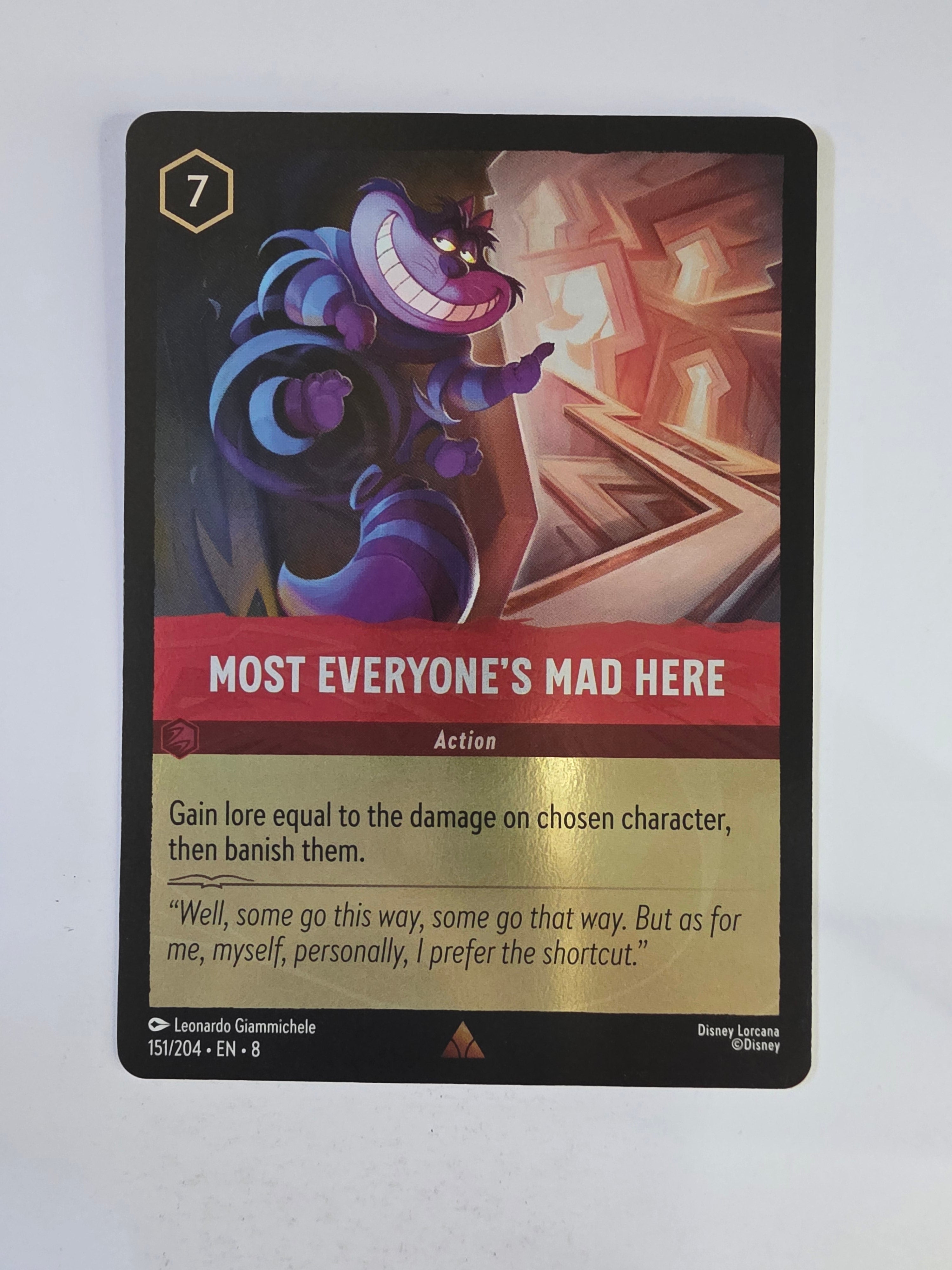 Disney Lorcana Reign of Jafar | Coldfoil | Most Everyone's Mad Here | #151 | Rare