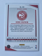 2023-24 Panini Donruss Elite - #249 - Kobe Bufkin - Atlanta Hawks - RC