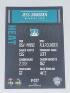 2024-25 LUXE Cricket Traders - Parallel - #P077 - Jess Jonassen - Heat