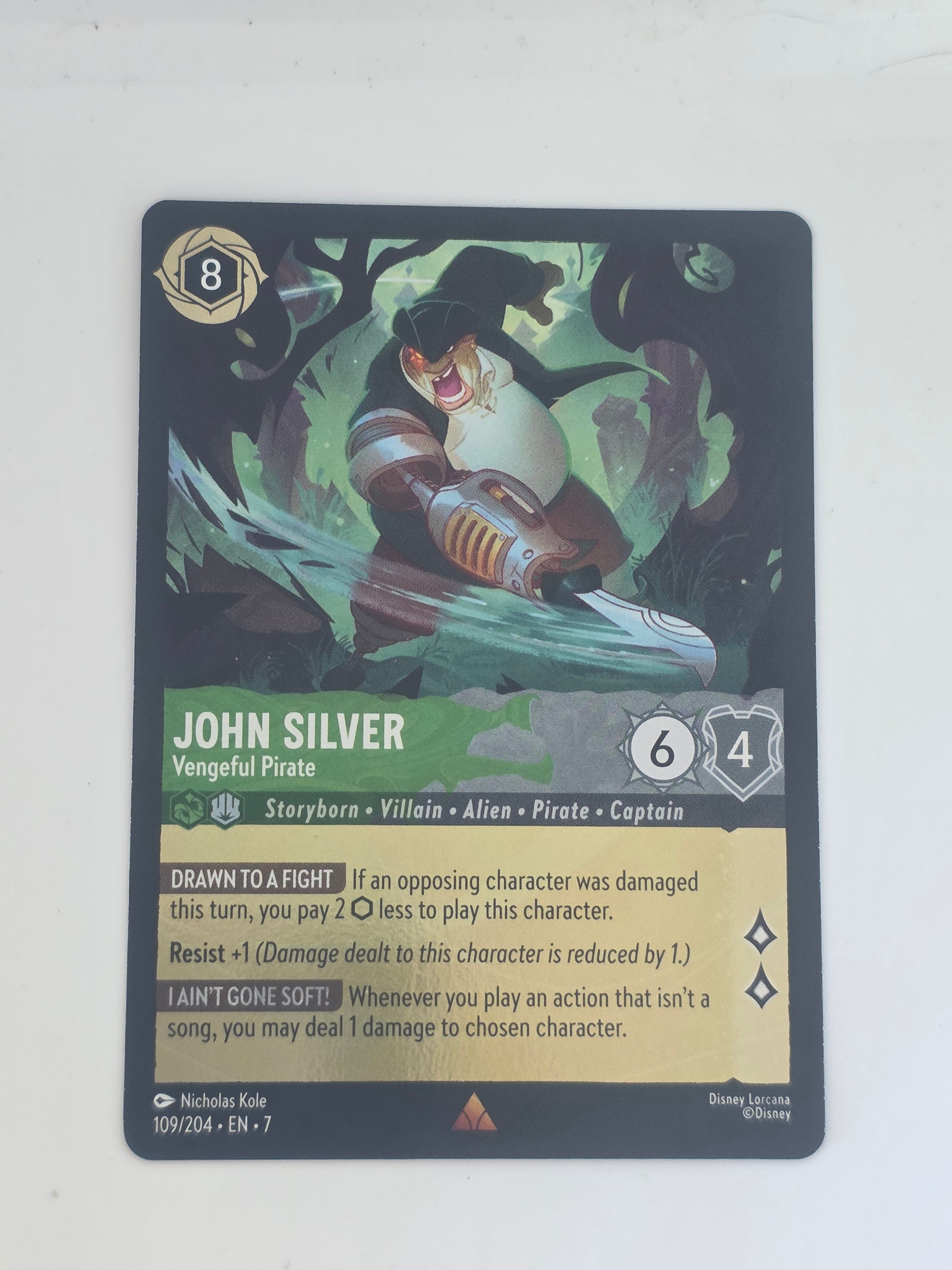 Lorcana | Archazia's Island COLDFOIL #109/204 John Silver Vengeful Pirate | Rare