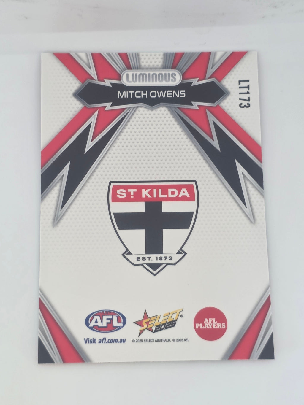 AFL Footy Stars 2025 | Luminous Thunderbolt | #LT173 | M. Owens | St Kilda