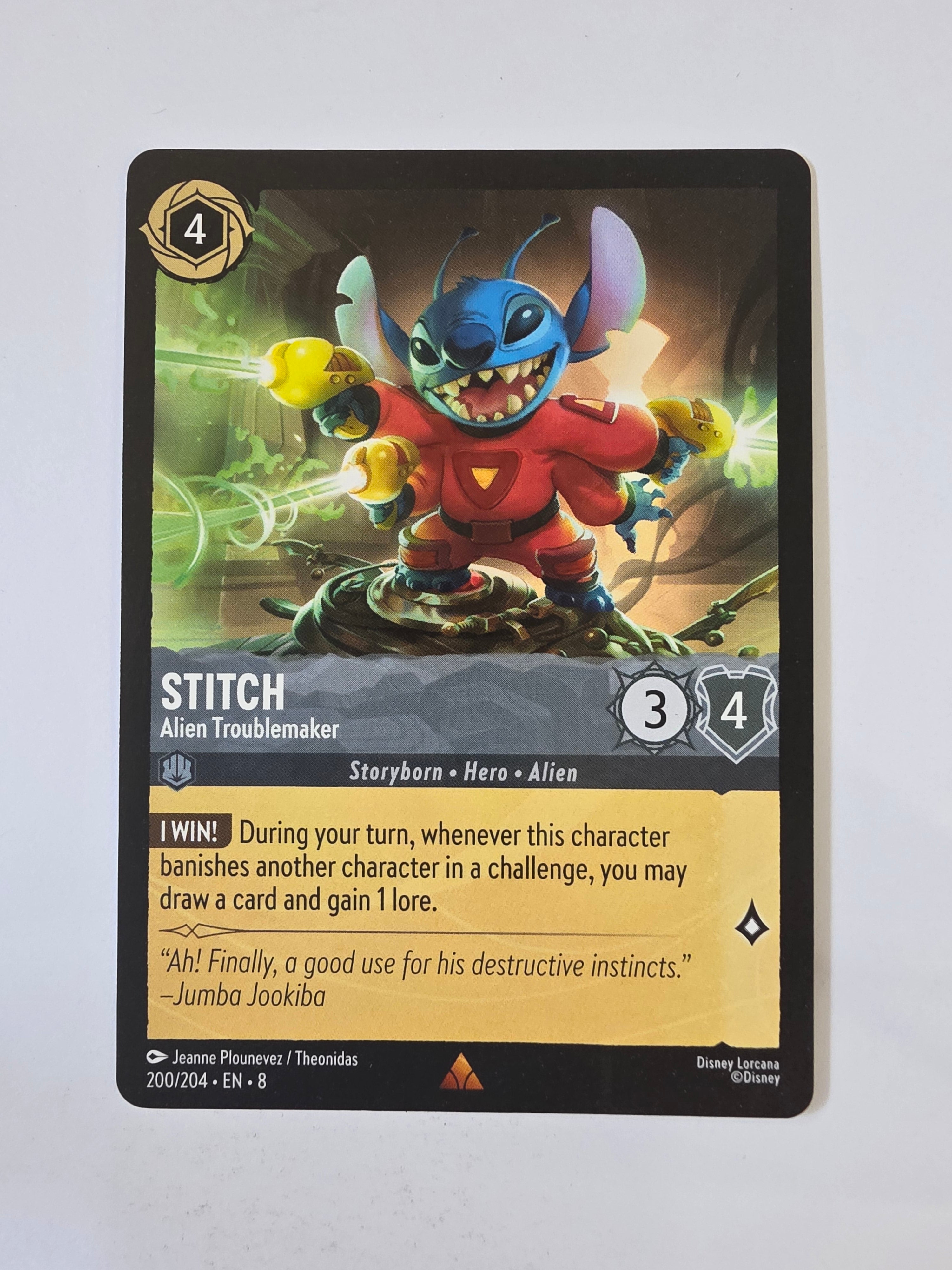 Disney Lorcana Reign of Jafar | Stitch Alien Troublemaker | #200 | Rare