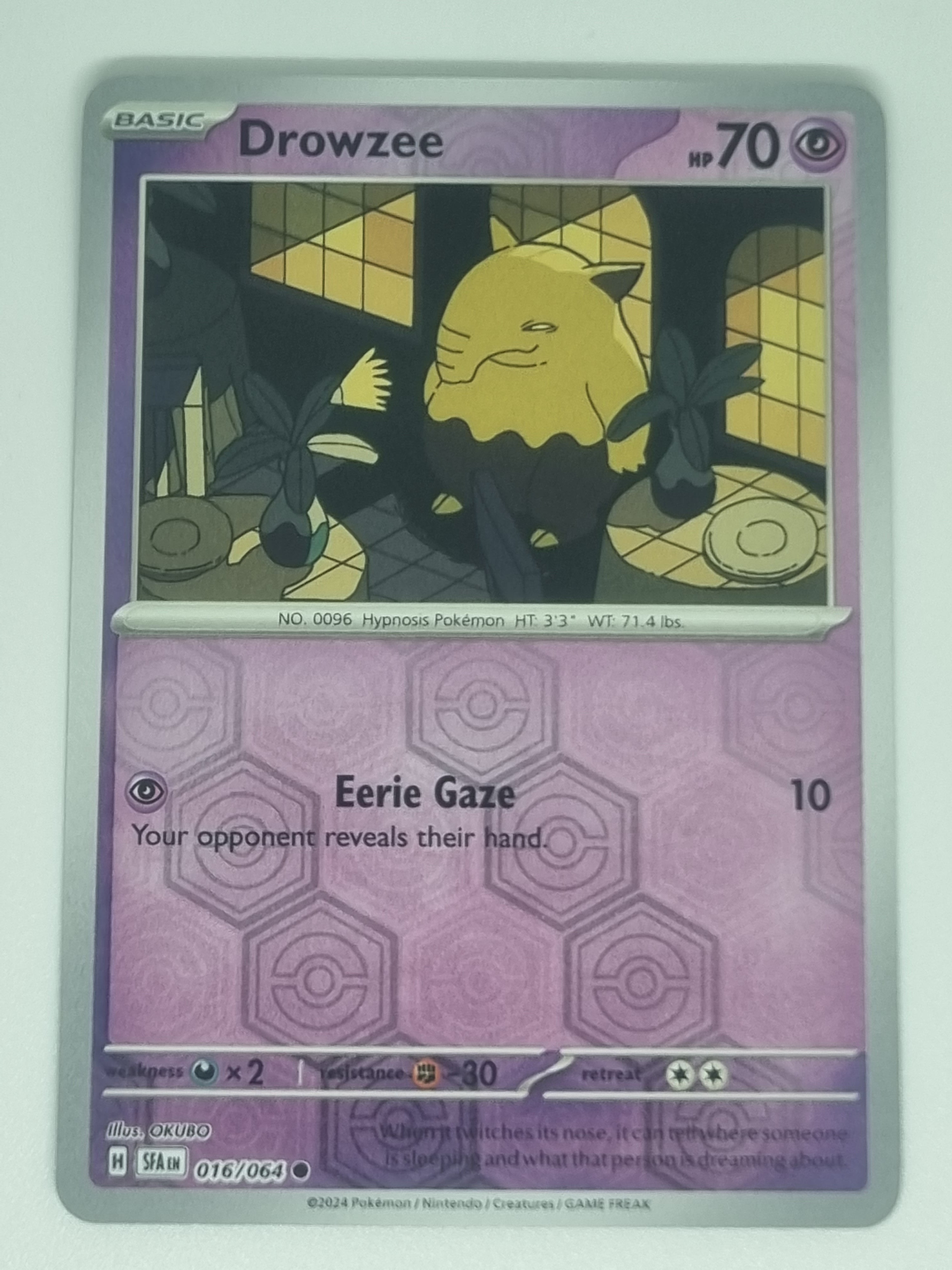 Pokemon TCG - Shrouded Fable - #016/064 - Drowzee - Reverse Holo - Common