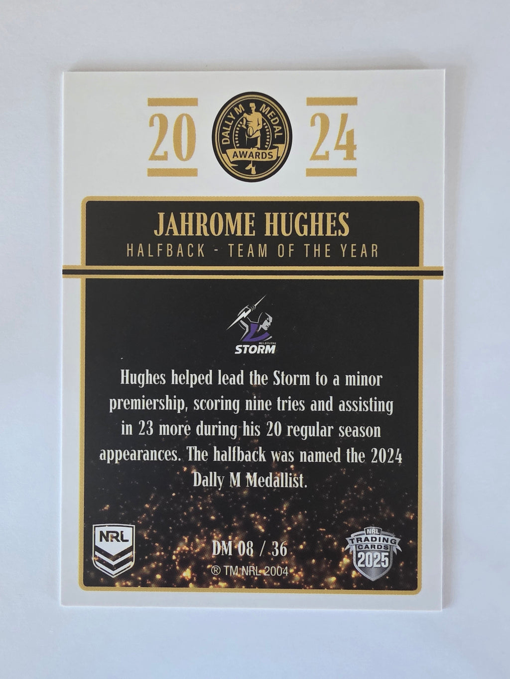 NRL 2025 Elite | 2024 Dally M Awards | #DM08 | Jahrome Hughes | Storm