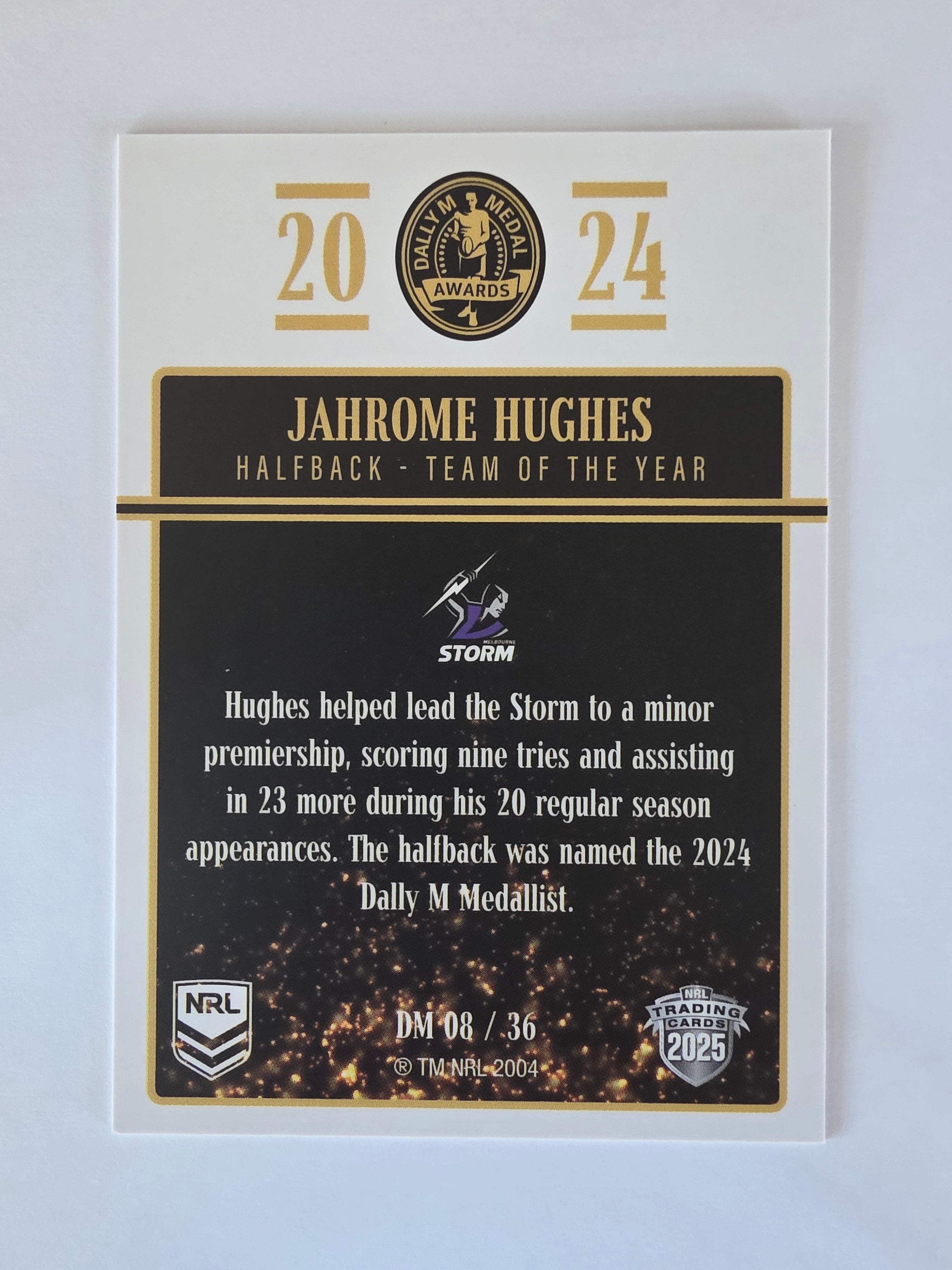 NRL 2025 Elite | 2024 Dally M Awards | #DM08 | Jahrome Hughes | Storm