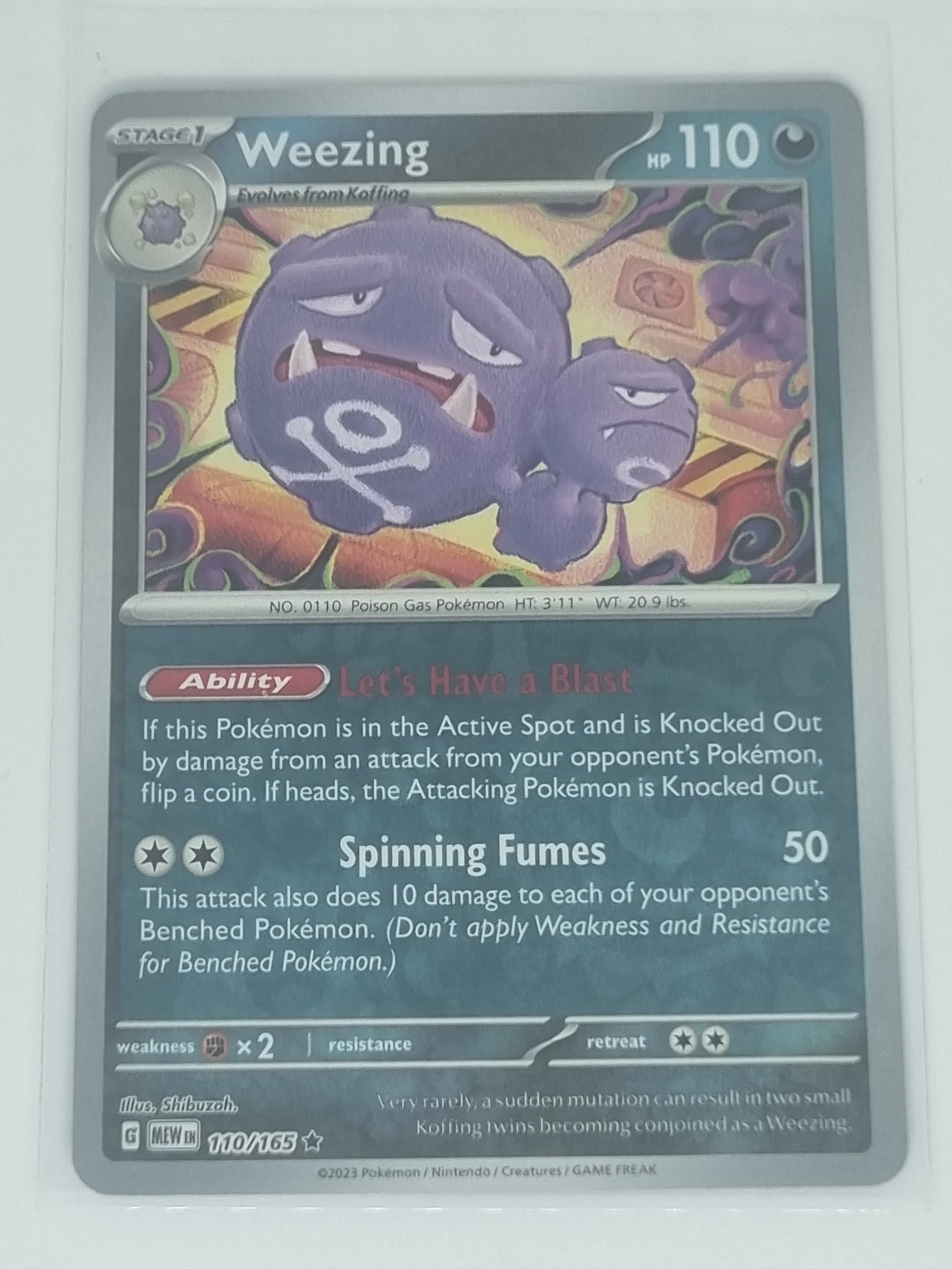 Pokemon TCG - Pokemon 151 - #110/165 - Reverse Holo - Weezing - Rare