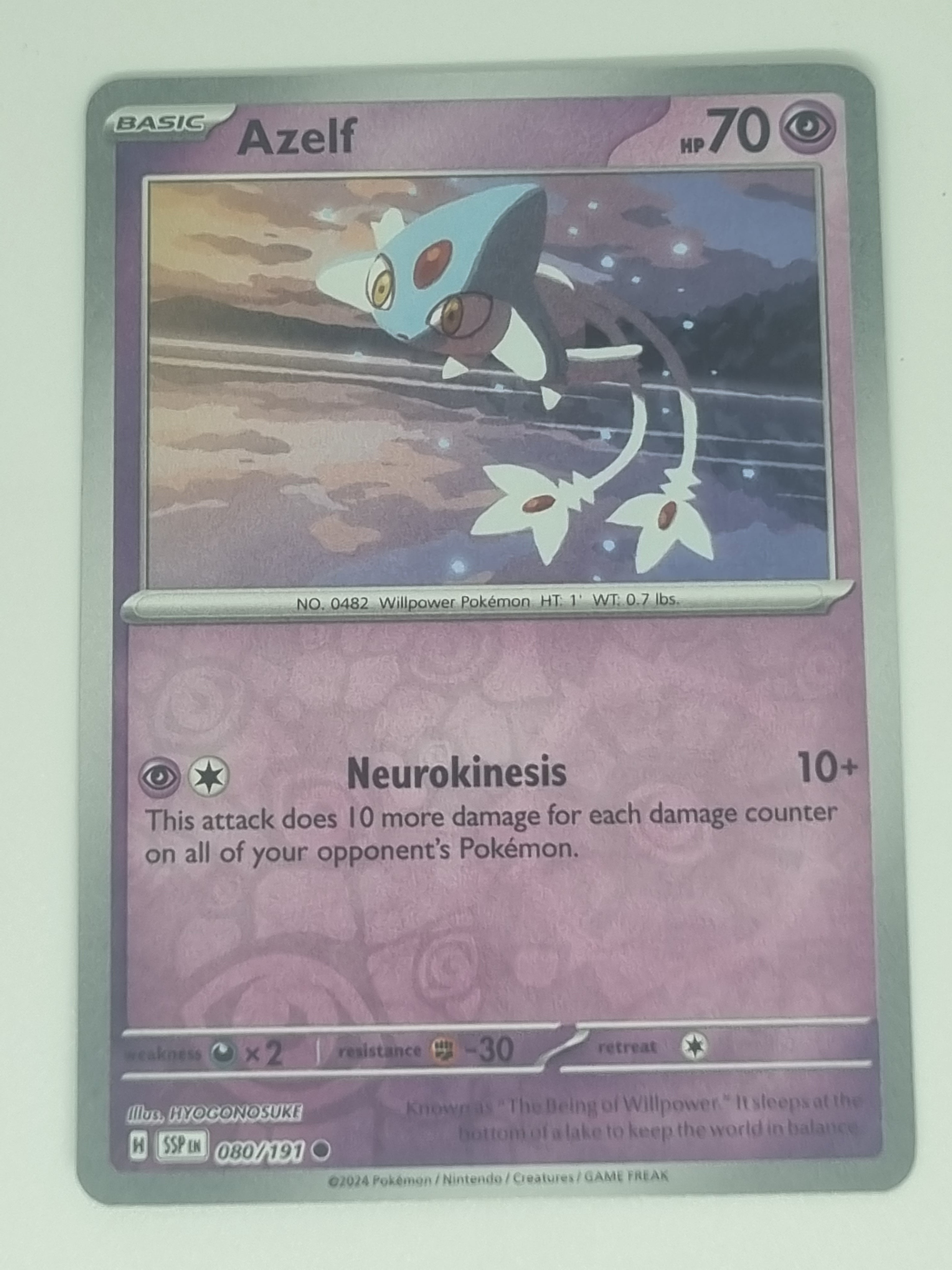 Pokemon TCG - Surging Sparks - #080/191 - Reverse Holo - Azelf - Common