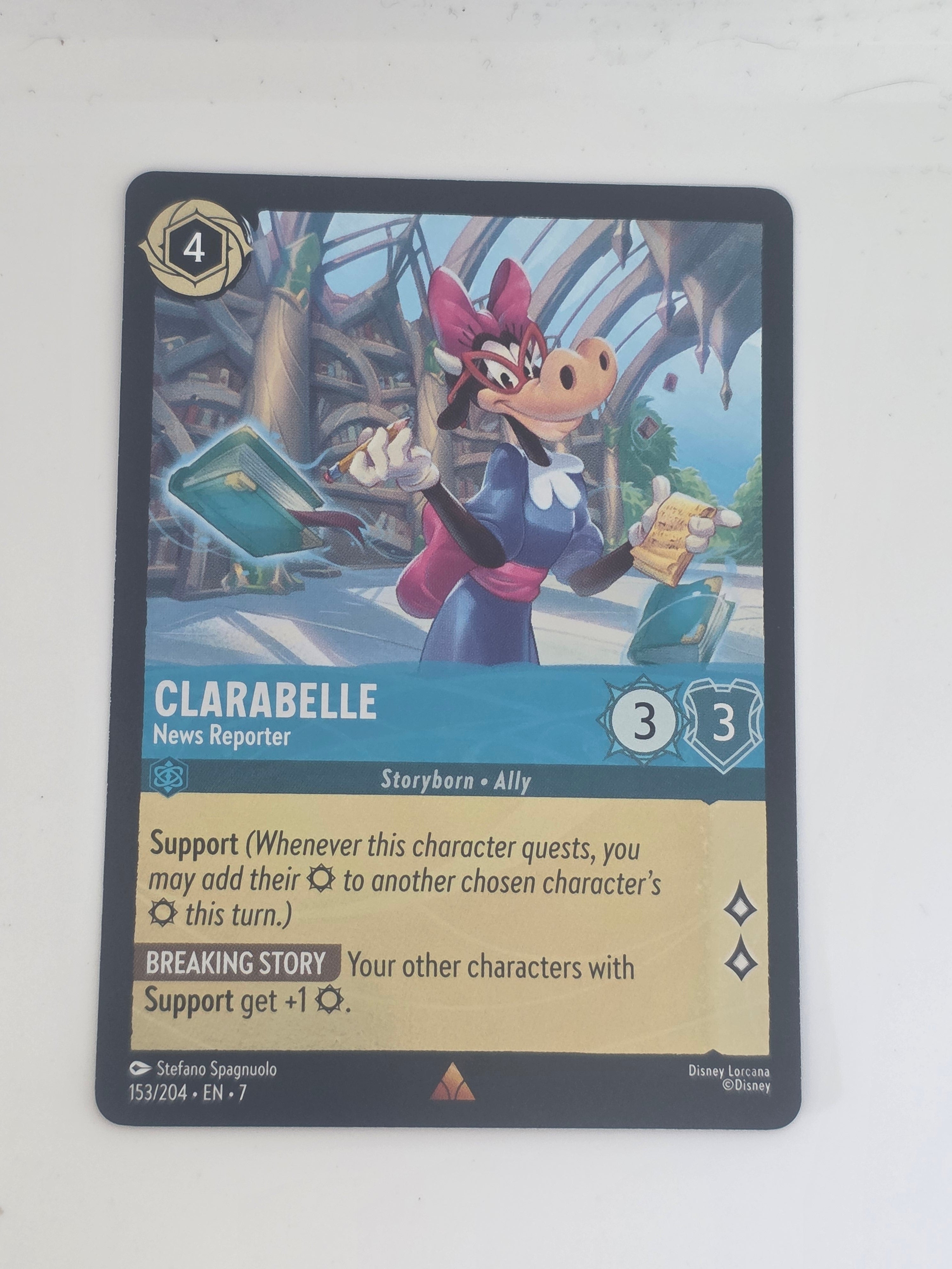Lorcana | Archazia's Island COLDFOIL #153/204 | Clarabelle - Journalist | Rare