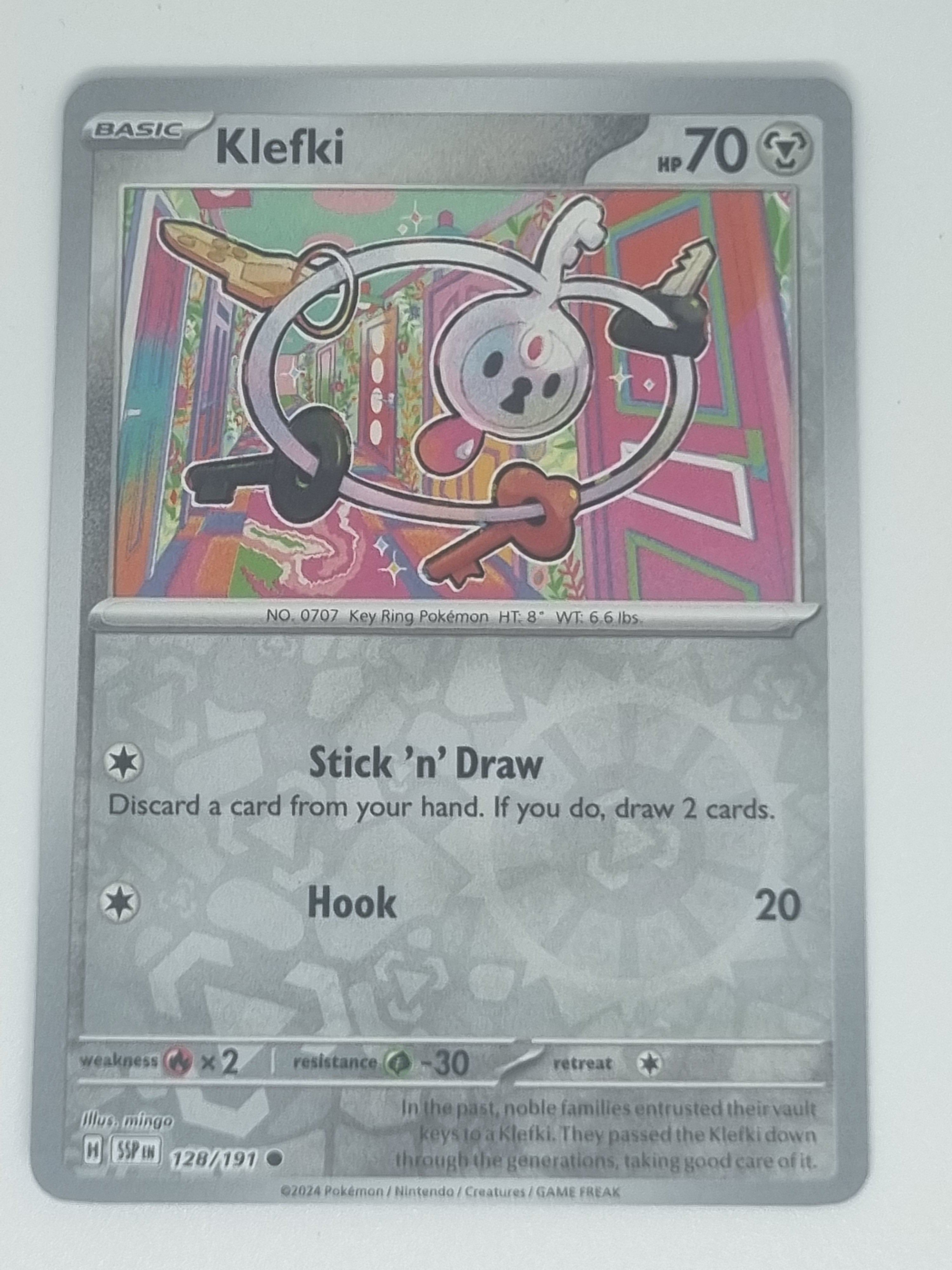 Pokemon TCG - Surging Sparks - #128/191 - Reverse Holo - Klefki - Common