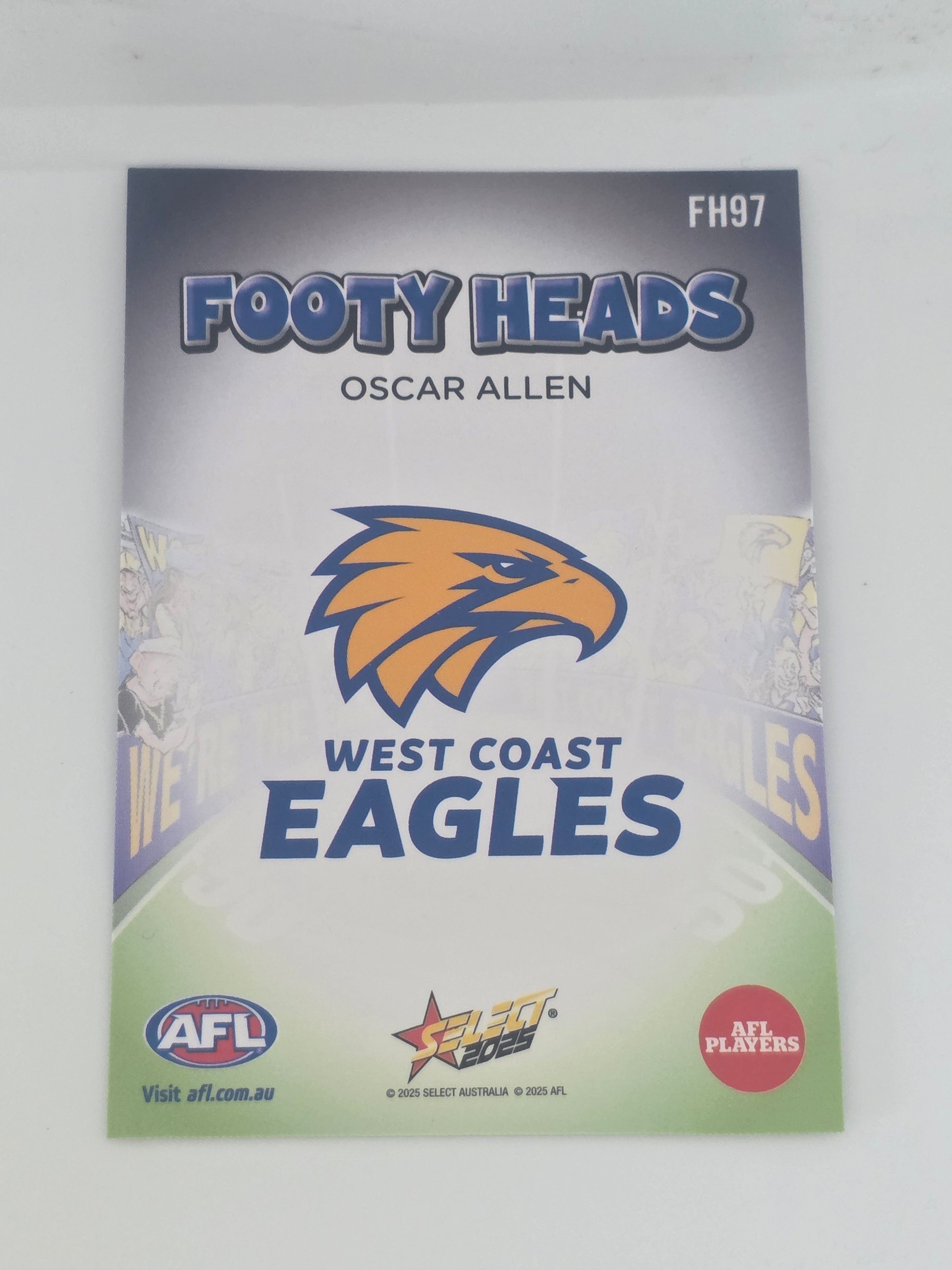 AFL Footy Stars 2025 | Footy Heads | #FH97 | O. Allen | West Coast Eagles