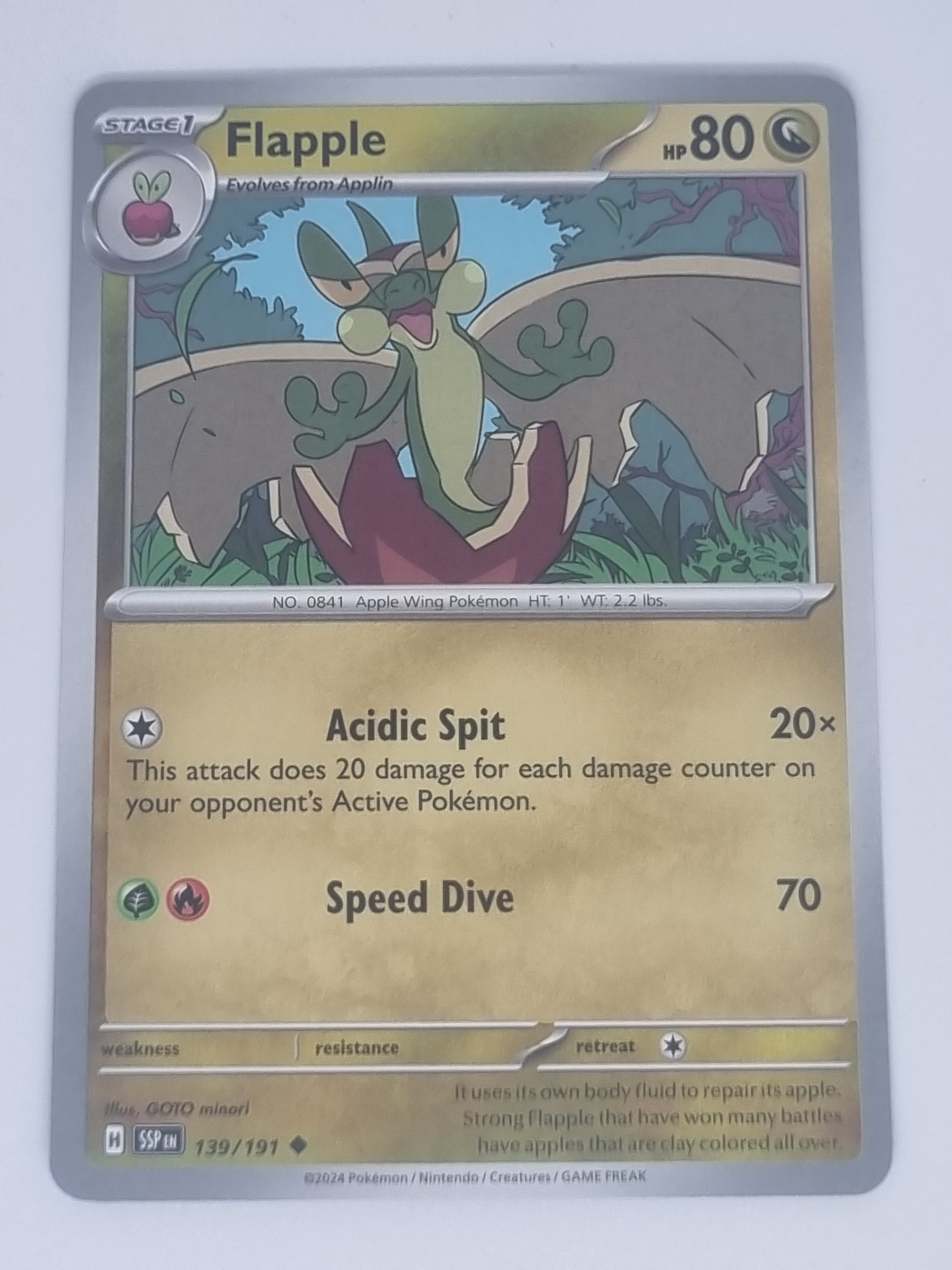 Pokemon TCG - Surging Sparks - #139/191 - Flapple - Uncommon