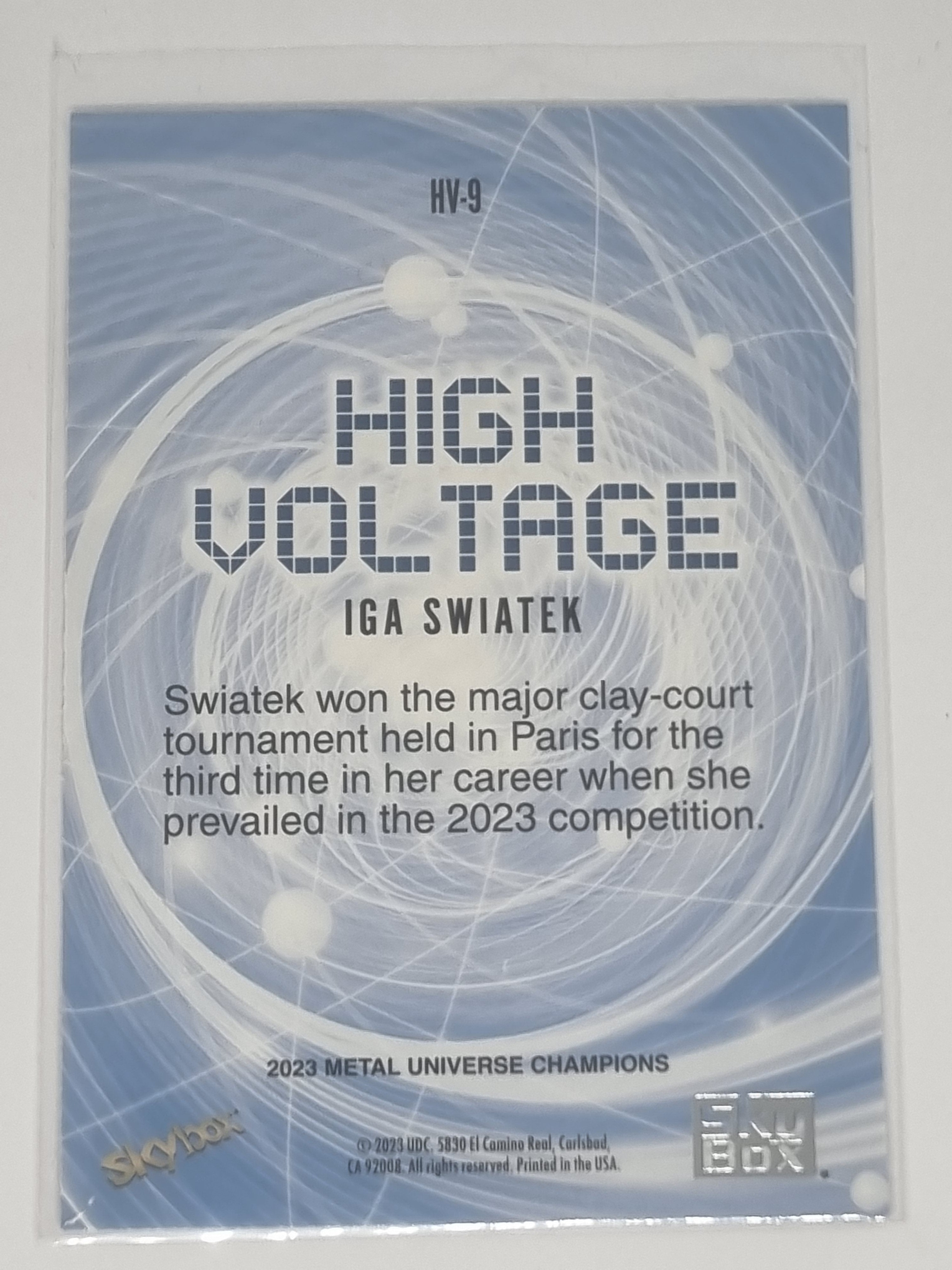 2023 Skybox Metal Universe Champions - High Voltage - #HV-9 - Iga Swiatek