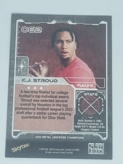 2023 Skybox Metal Universe Champions - #062 - C.J. Stroud