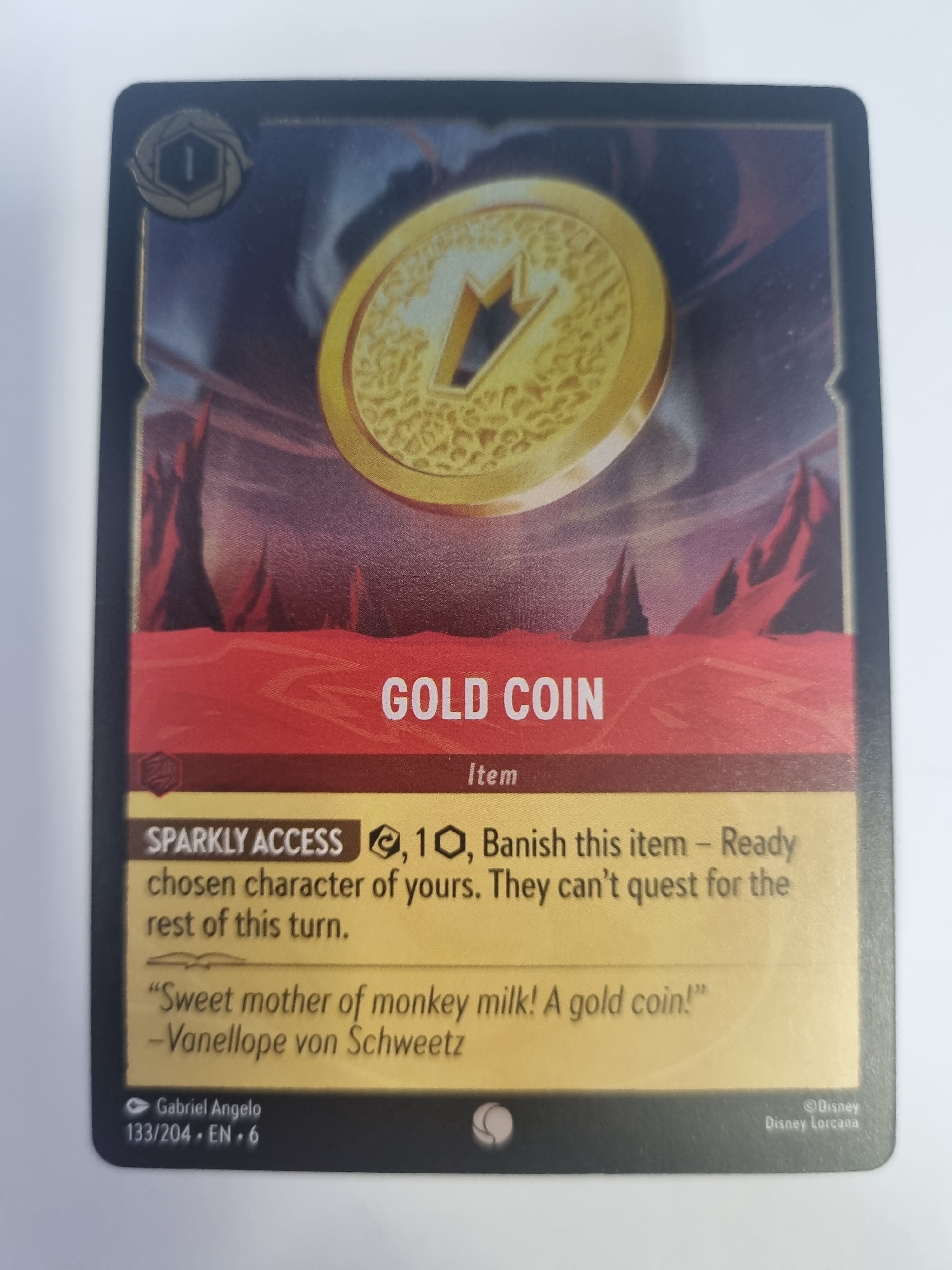 Lorcana Azurite Sea - COLDFOIL - Gold Coin - #133/204 - Common