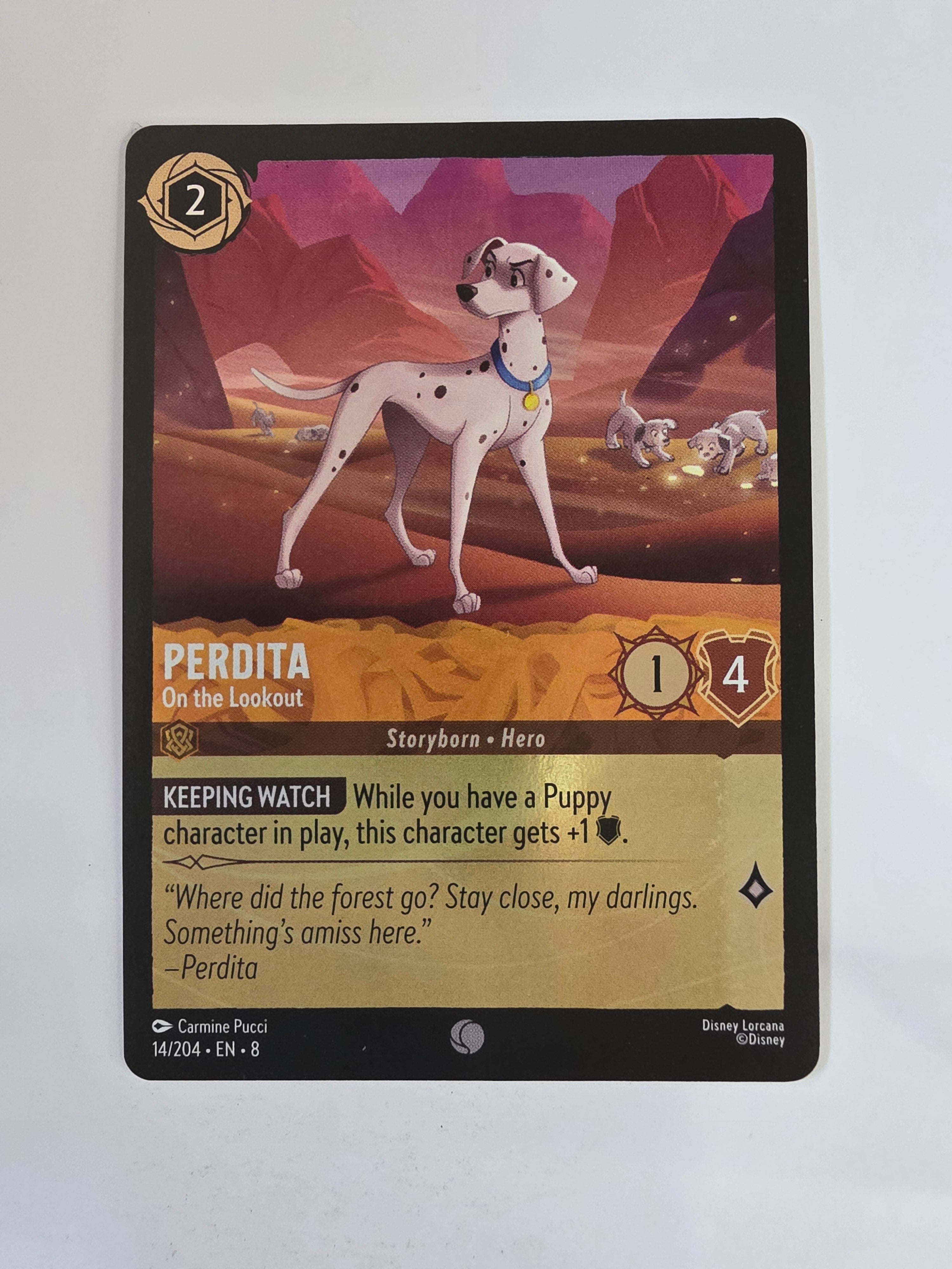 Disney Lorcana Reign of Jafar | Coldfoil | Perdita On the Lookout | #014 | Common