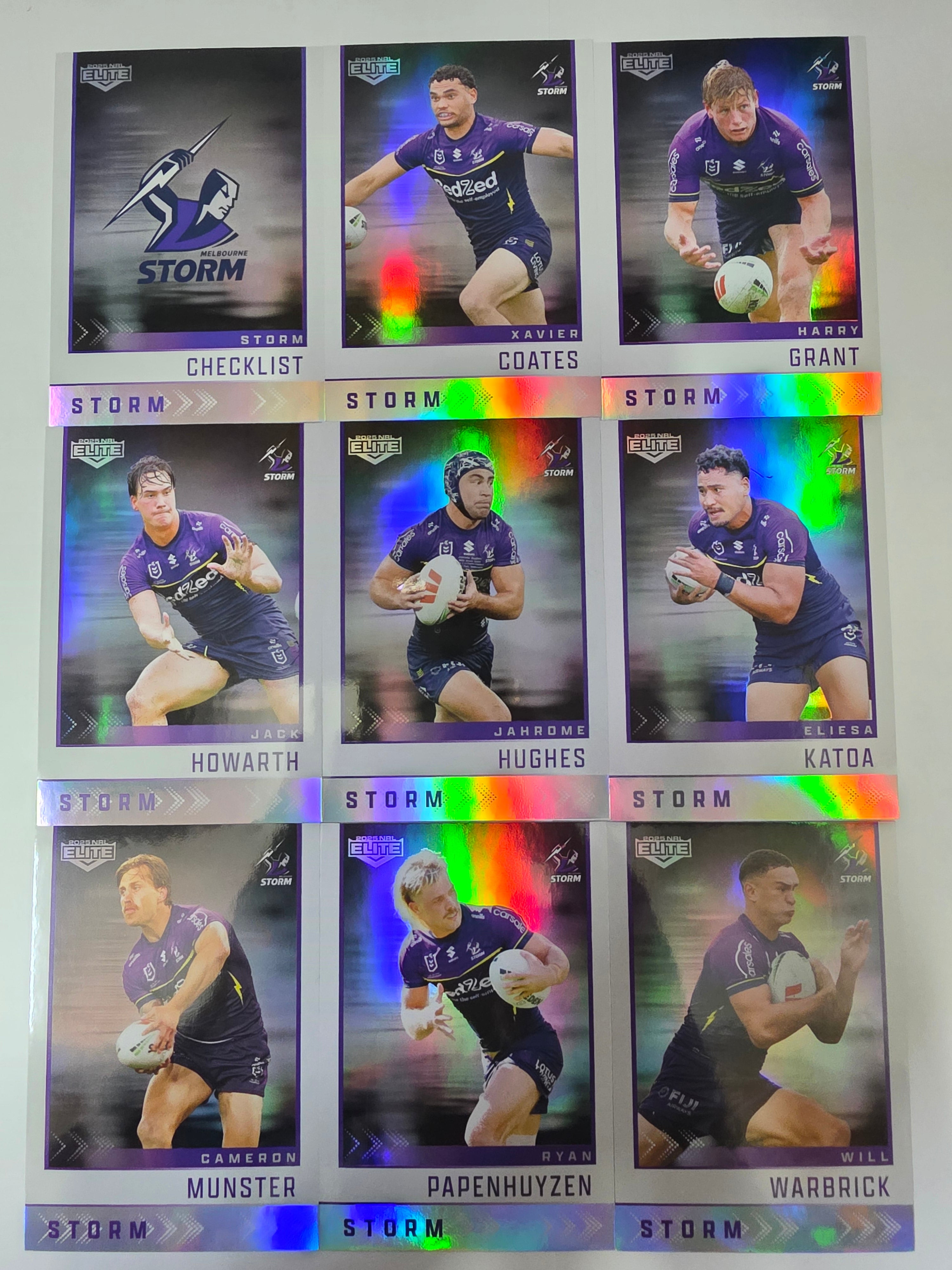 NRL 2025 Elite | Silver Team Set 9 Cards | Storm