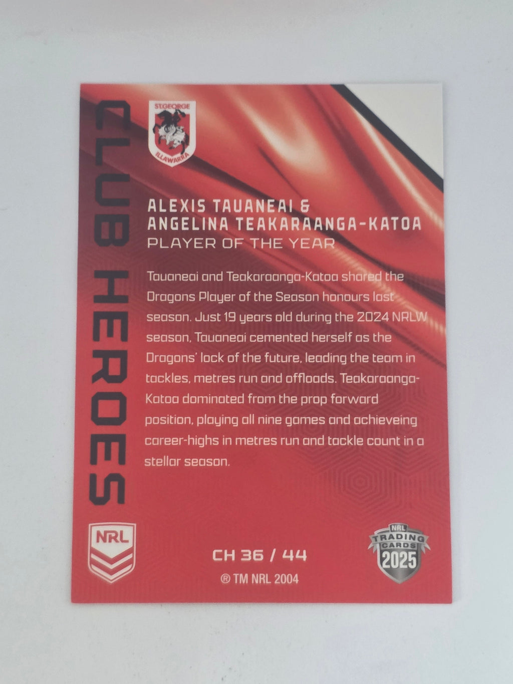 NRL 2025 Traders | Club Heroes | #CH36 | Tauaneai & Teakaraanga-Katoa
