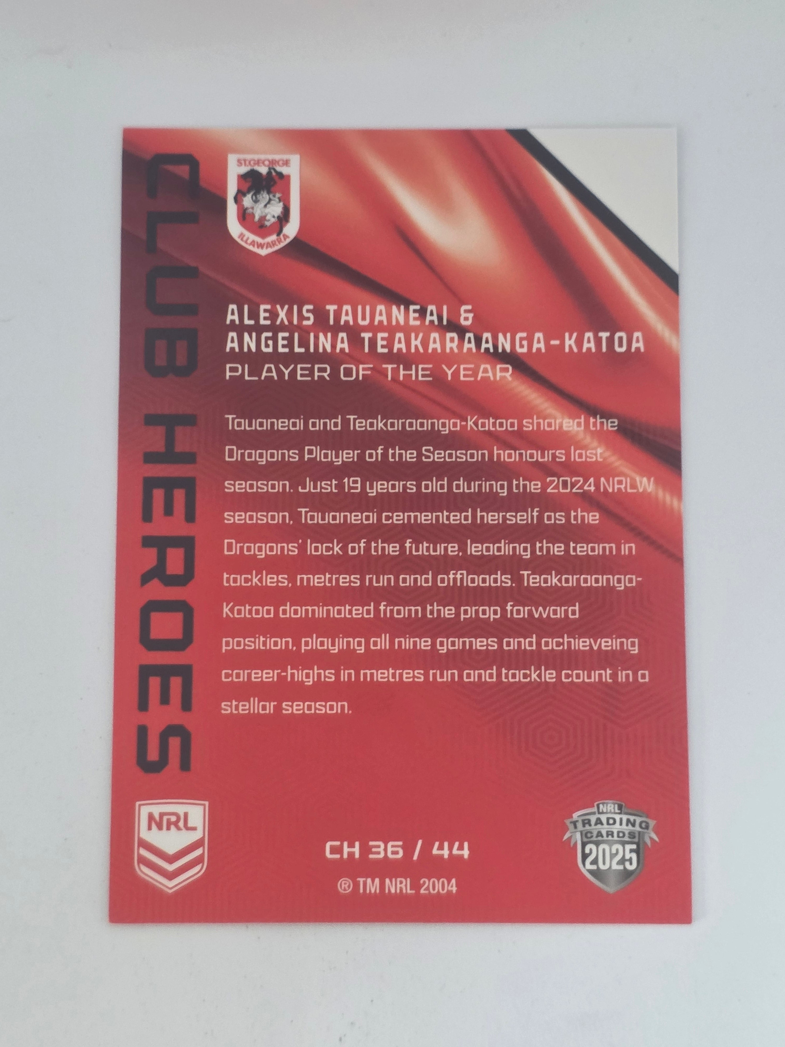 NRL 2025 Traders | Club Heroes | #CH36 | Tauaneai & Teakaraanga-Katoa