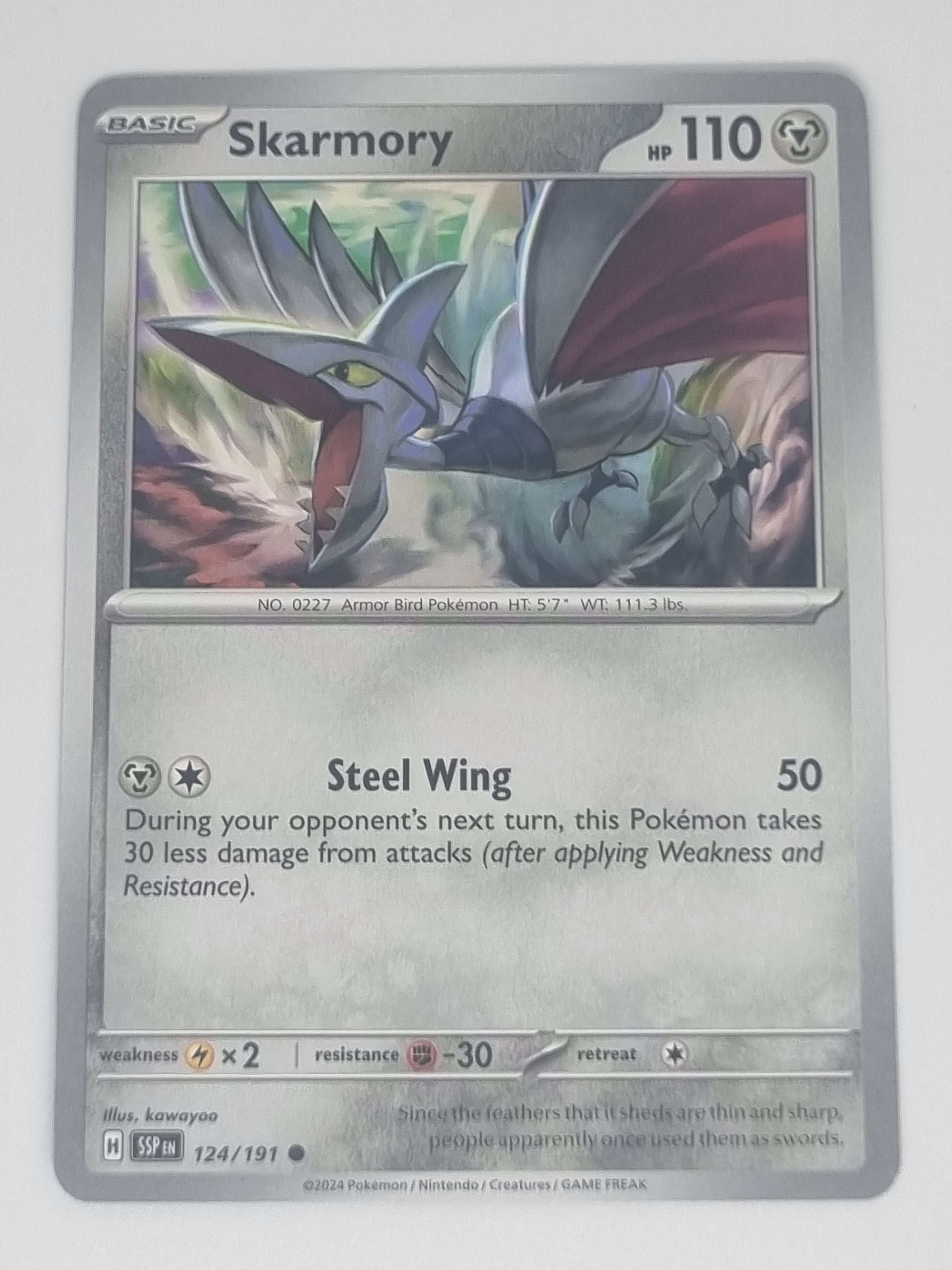 Pokemon TCG - Surging Sparks - #124/191 - Skarmory - Common