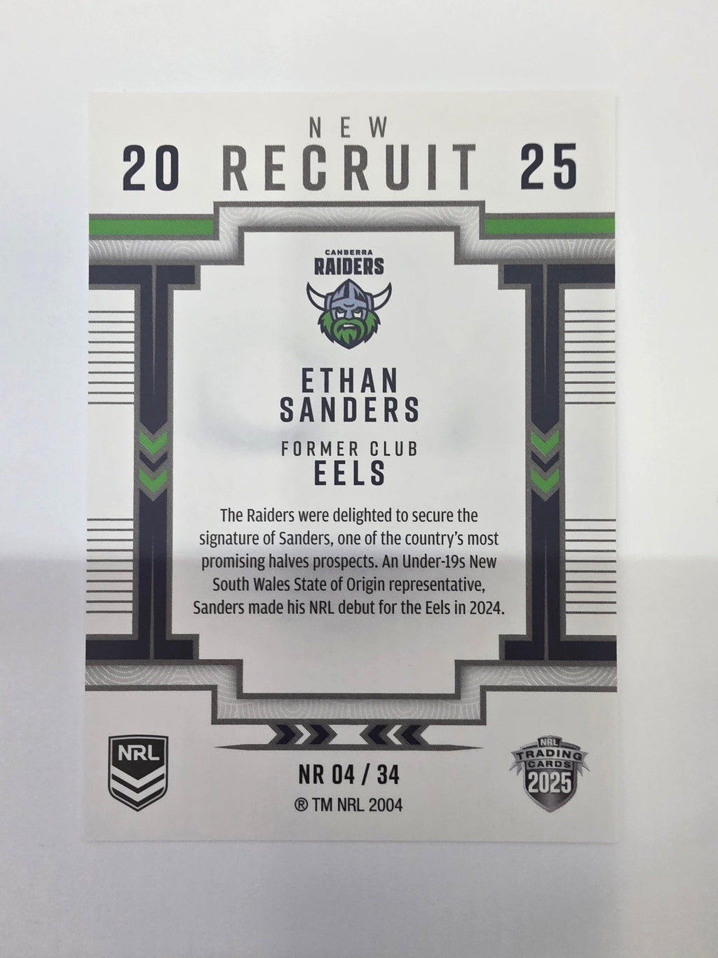 NRL 2025 Elite | New Recruits | #NR04 | Ethan Sanders | Raiders