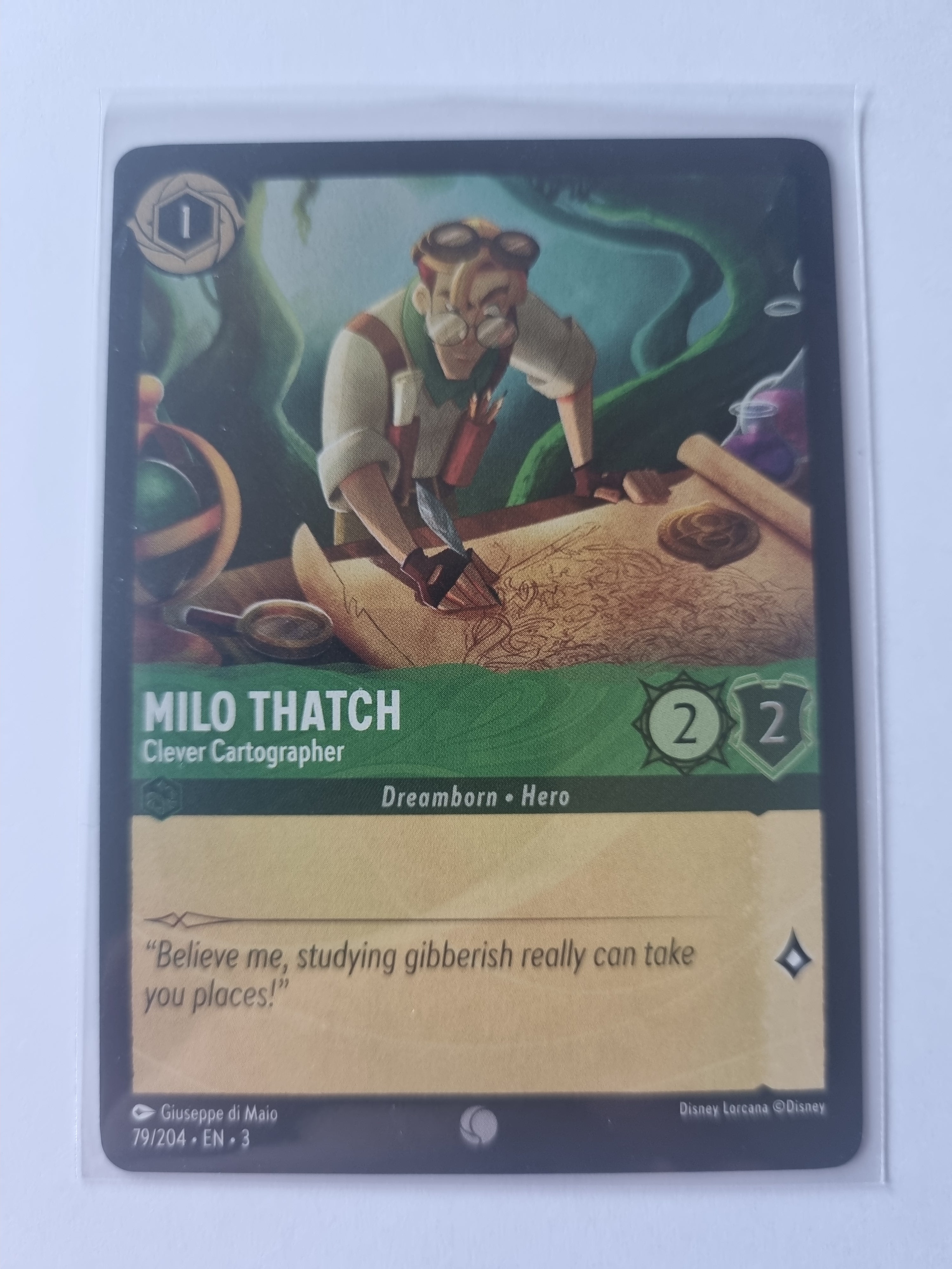 Into the Inklands Coldfoil Milo Thatch - Clever Cartographer 79/204 Common