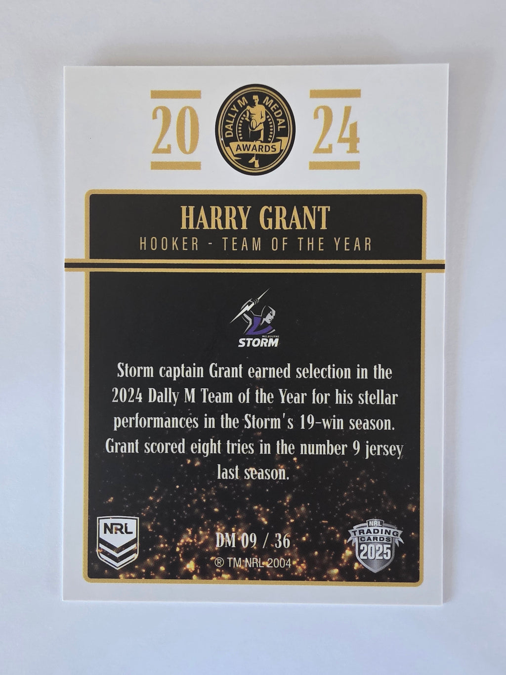 NRL 2025 Elite | 2024 Dally M Awards | #DM09 | Harry Grant | Storm