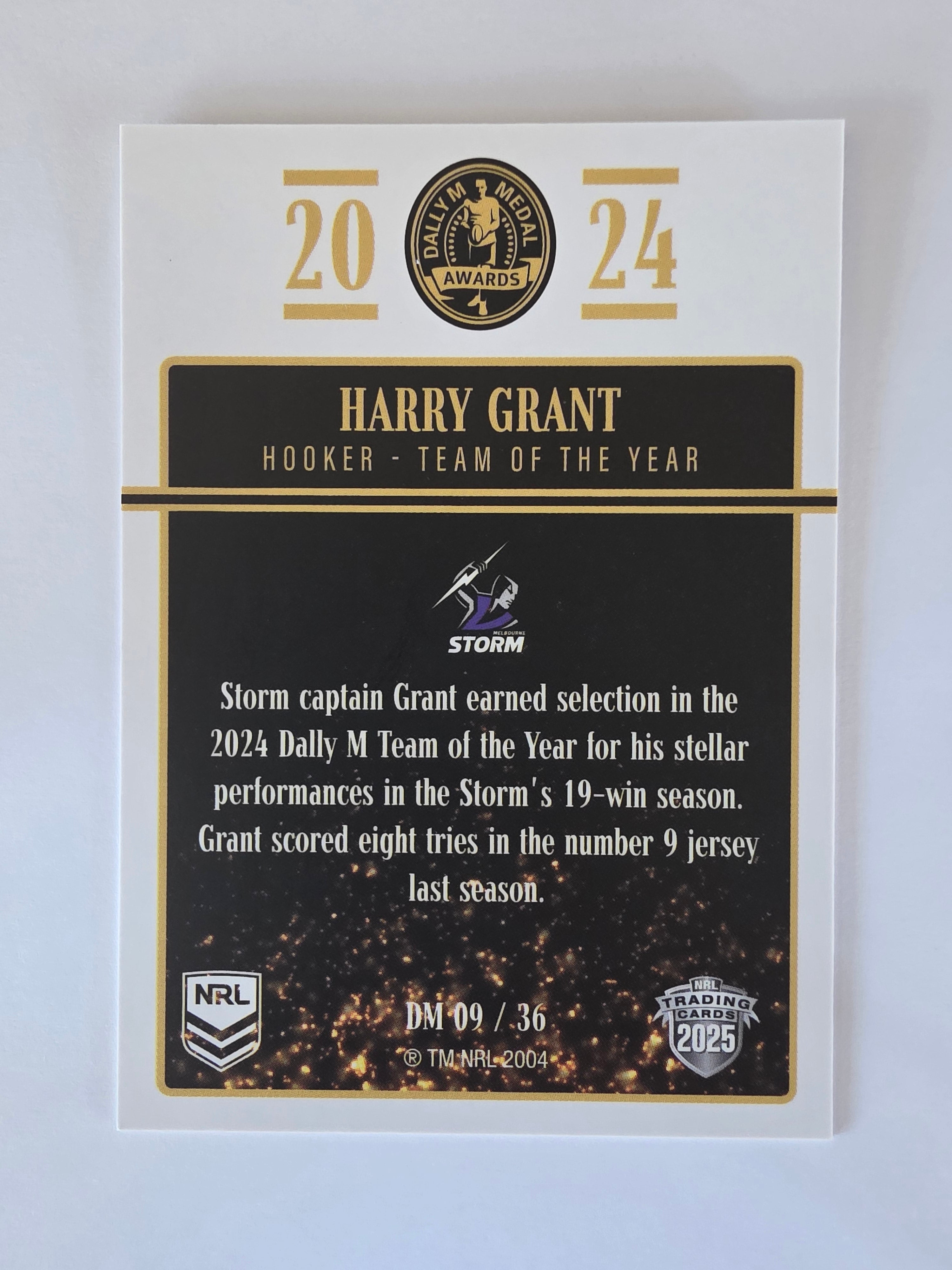 NRL 2025 Elite | 2024 Dally M Awards | #DM09 | Harry Grant | Storm