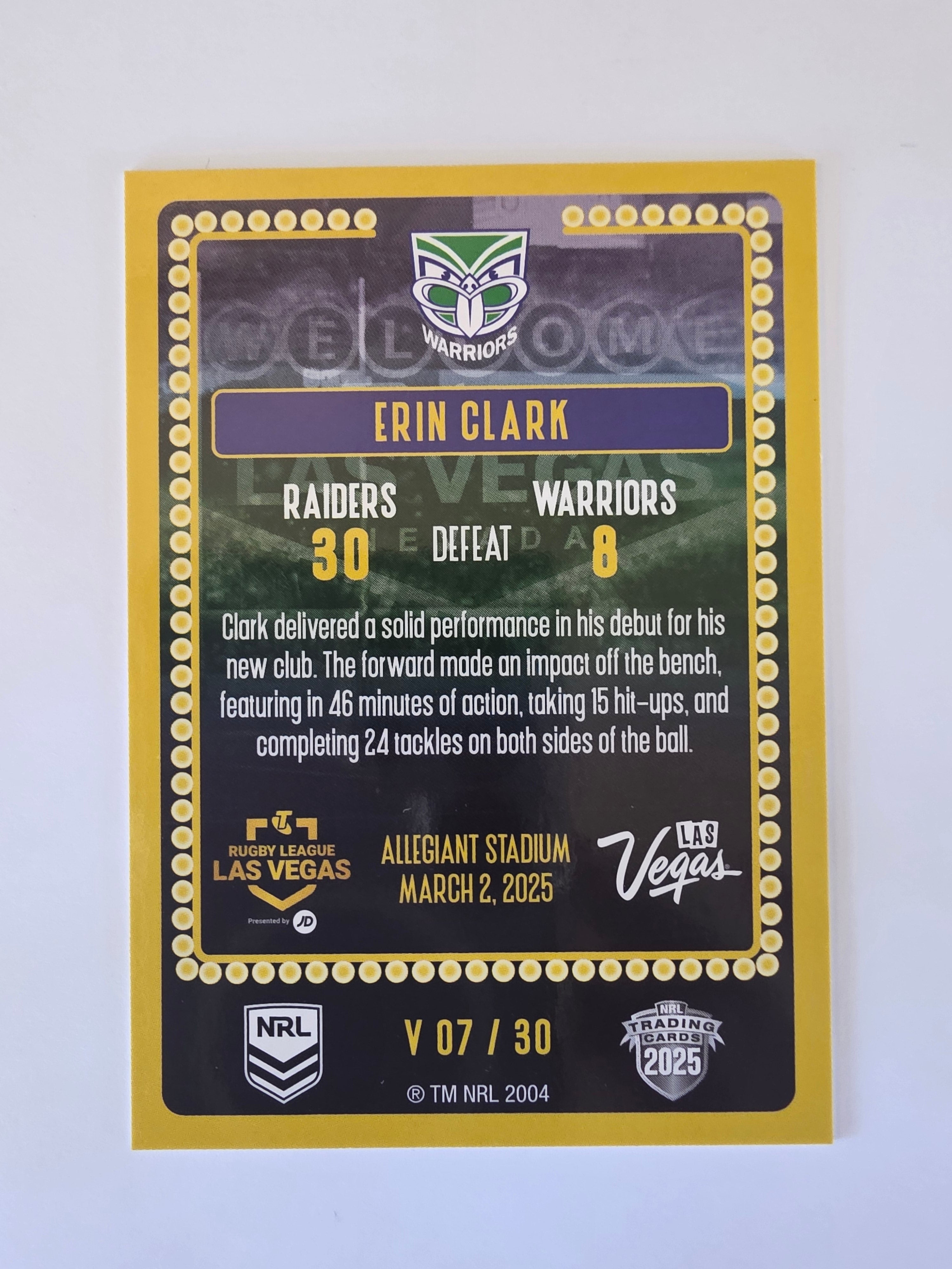 NRL 2025 Elite | 2025 Vegas Round | #V07 | Erin Clark | Warriors