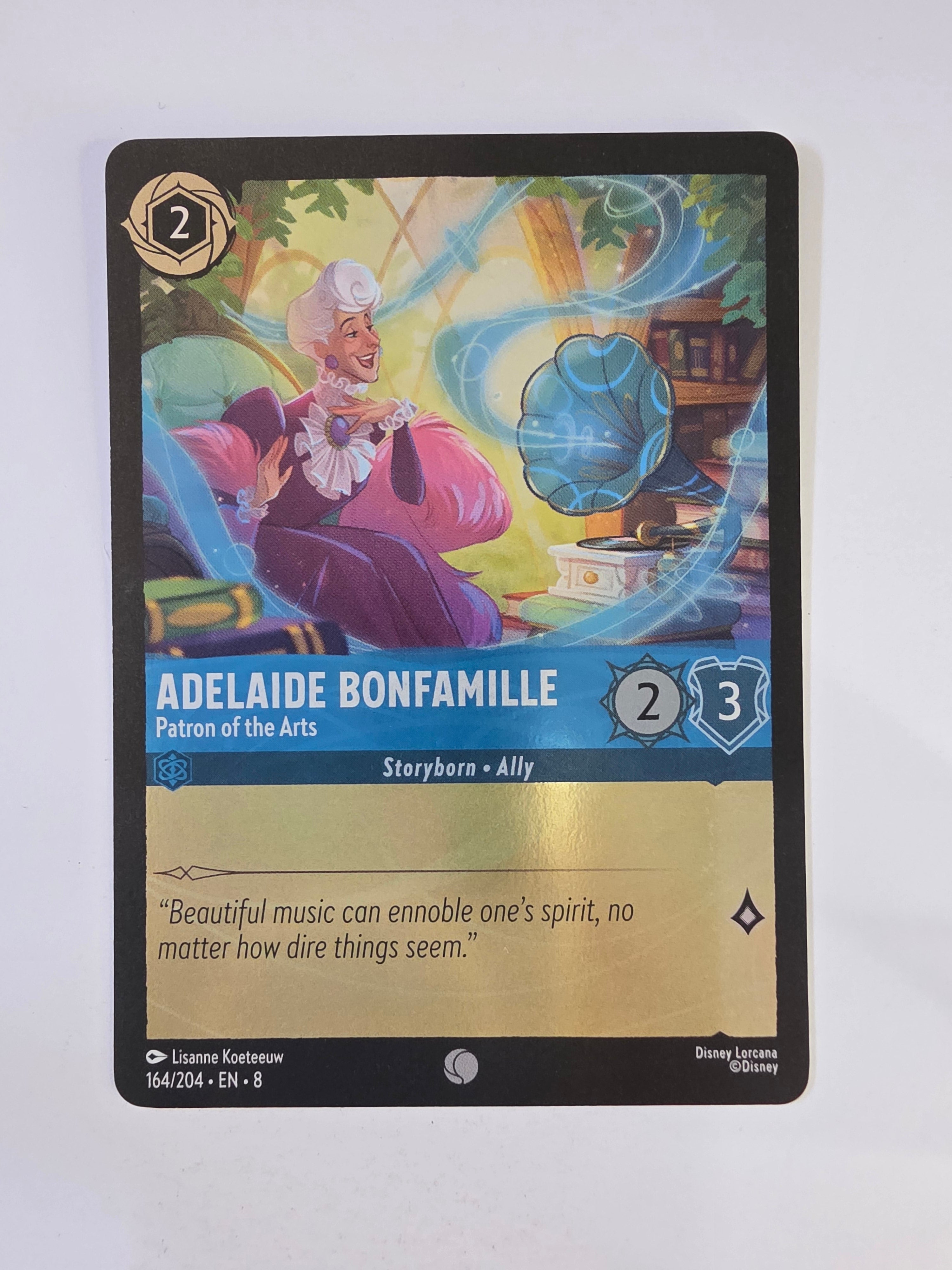 Disney Lorcana Reign of Jafar | Coldfoil | Adelaide Bonfamille Patro of the Arts | #164 | Common