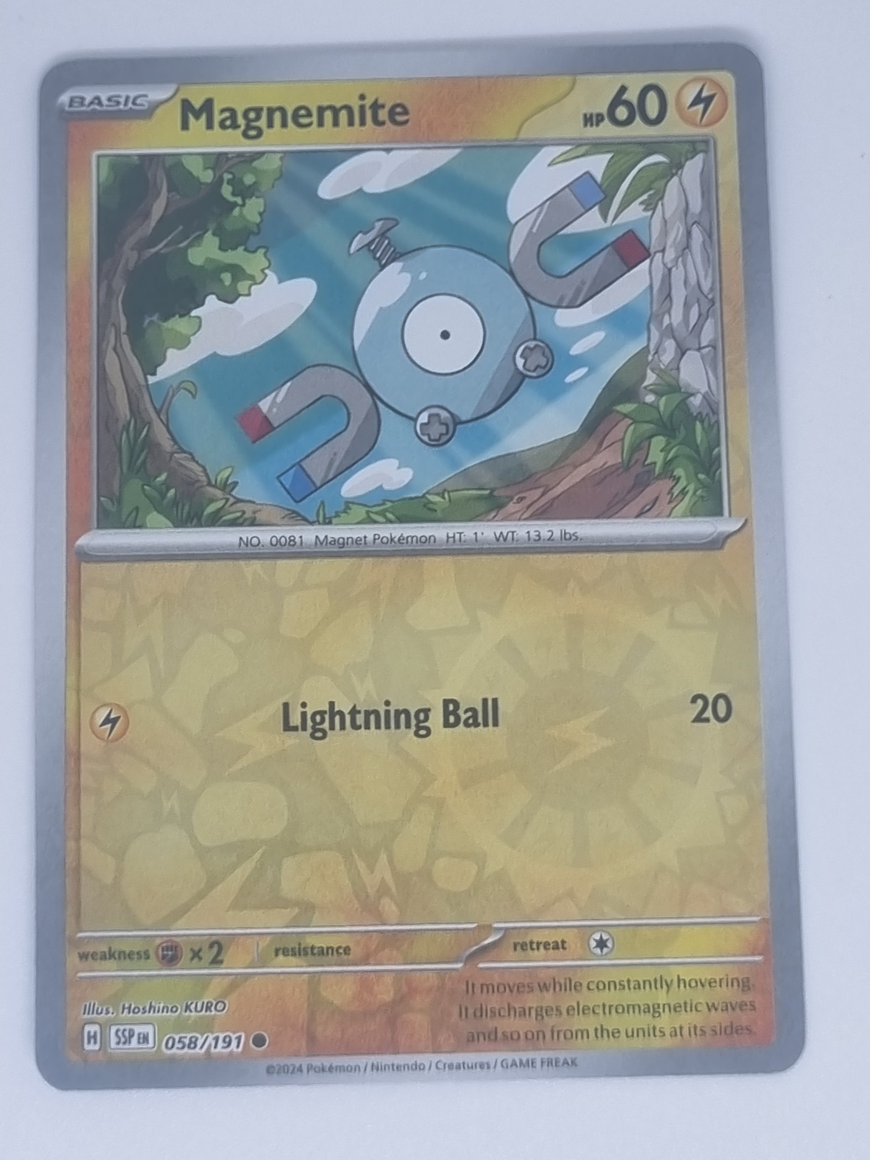 Pokemon TCG - Surging Sparks - #058/191 - Reverse Holo - Magnemite - Common
