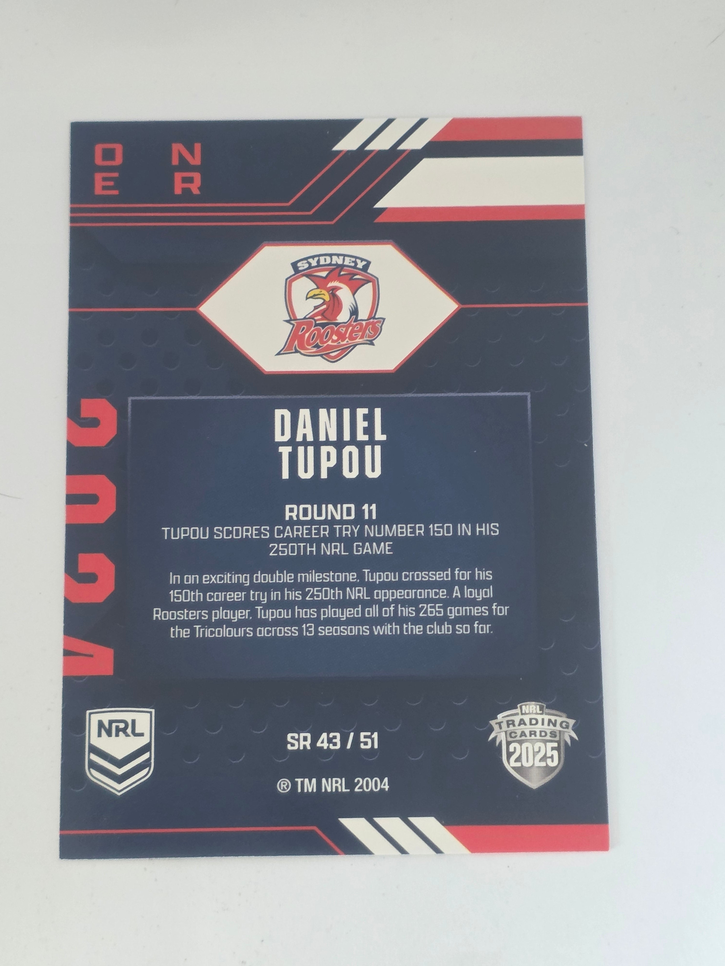 NRL 2025 Traders | 2024 Season to Remember | #SR43 | Daniel Tupou | Roosters