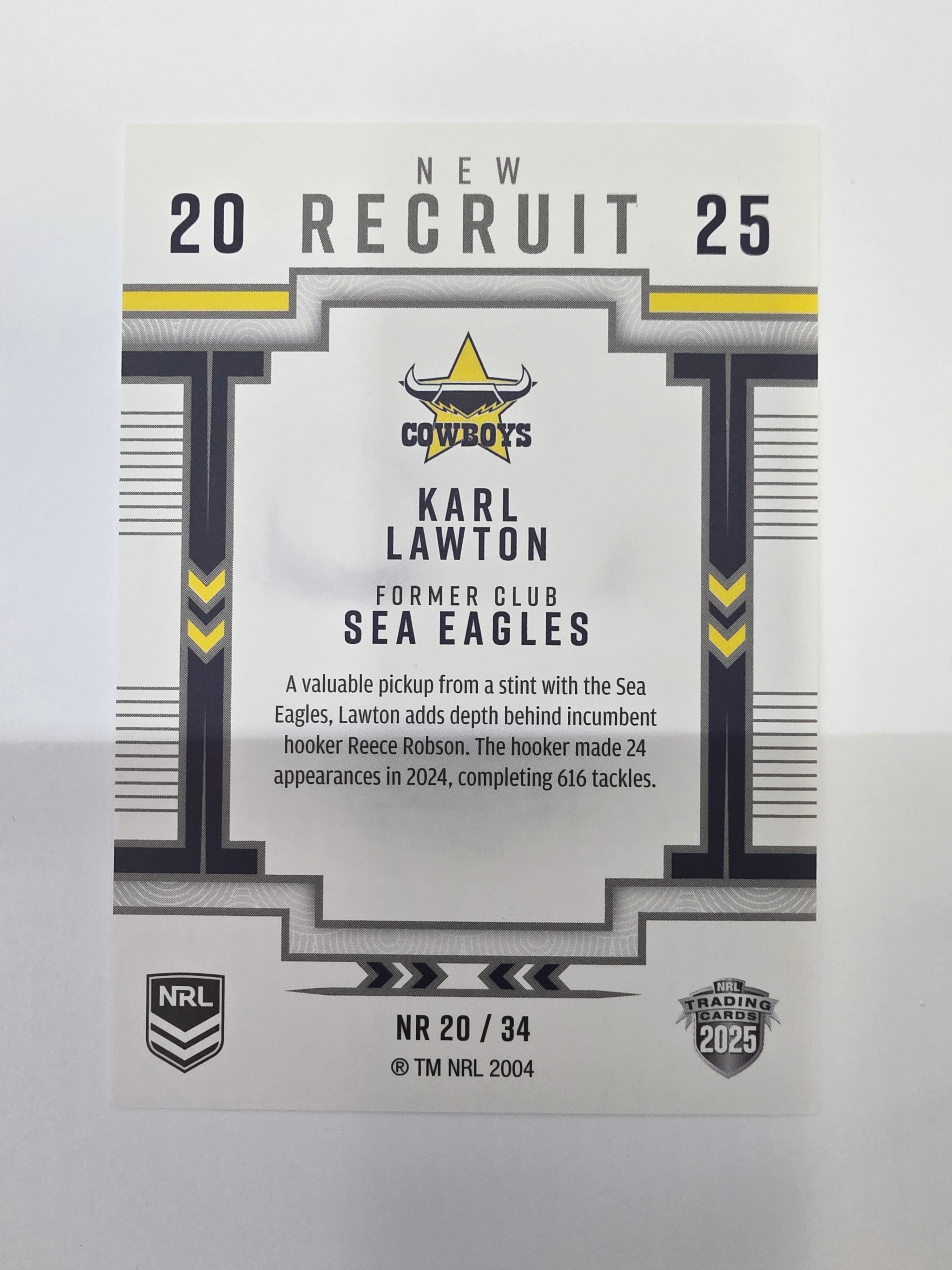 NRL 2025 Elite | New Recruits | #NR20 | Karl Lawton | Cowboys