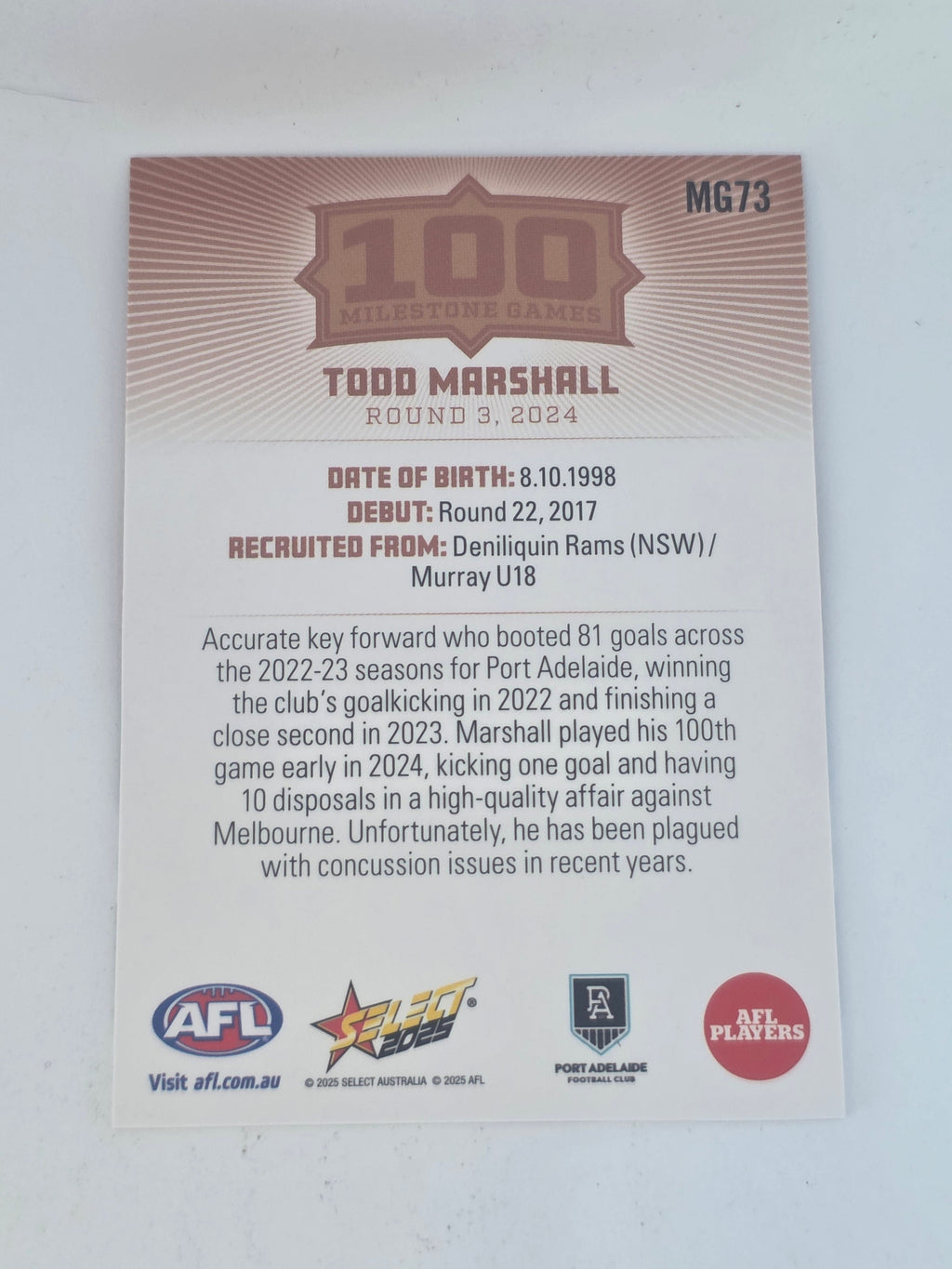 AFL Footy Stars 2025 | Milestone Games | #MG73 | T. Marshall