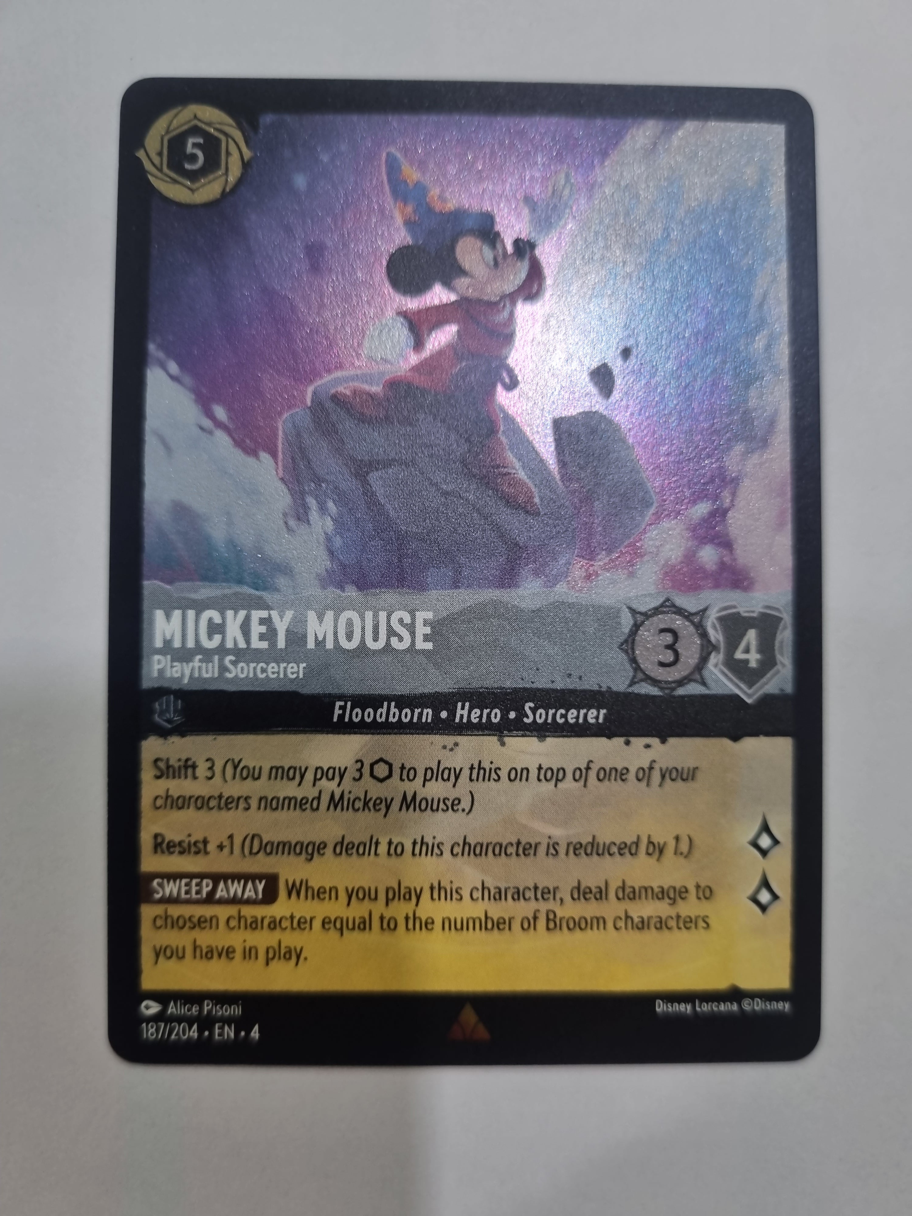 Ursula's Return - Coldfoil - Mickey Mouse - Playful Sorcerer - 187/204 - Rare