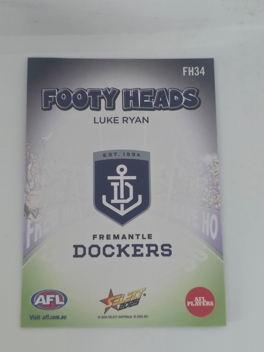 AFL Footy Stars 2025 | Footy Heads | #FH34 | L. Ryan | Fremantle
