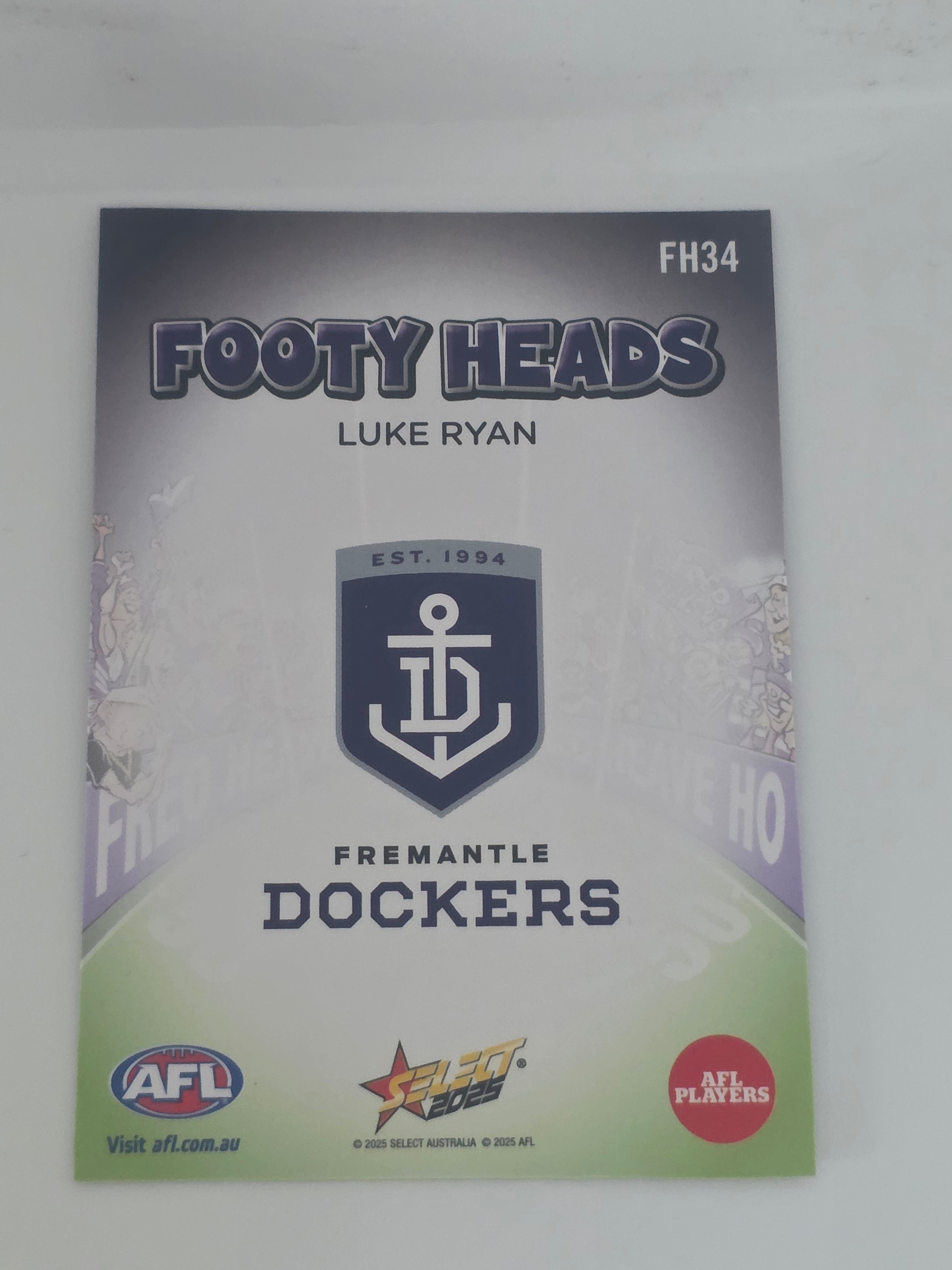AFL Footy Stars 2025 | Footy Heads | #FH34 | L. Ryan | Fremantle