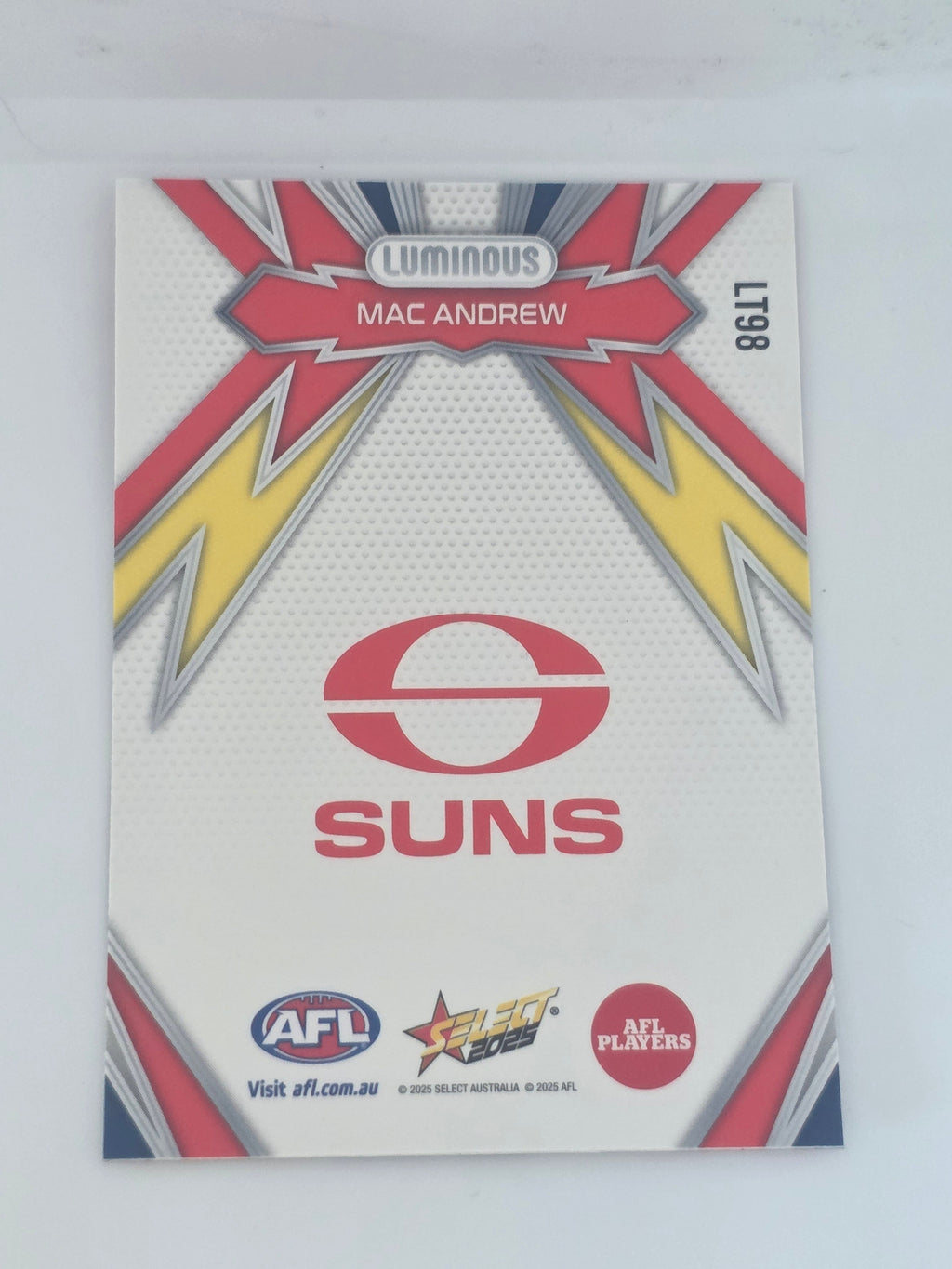 AFL Footy Stars 2025 | Luminous Thunderbolt | #LT98 | M. Andrew Gold Coast Suns