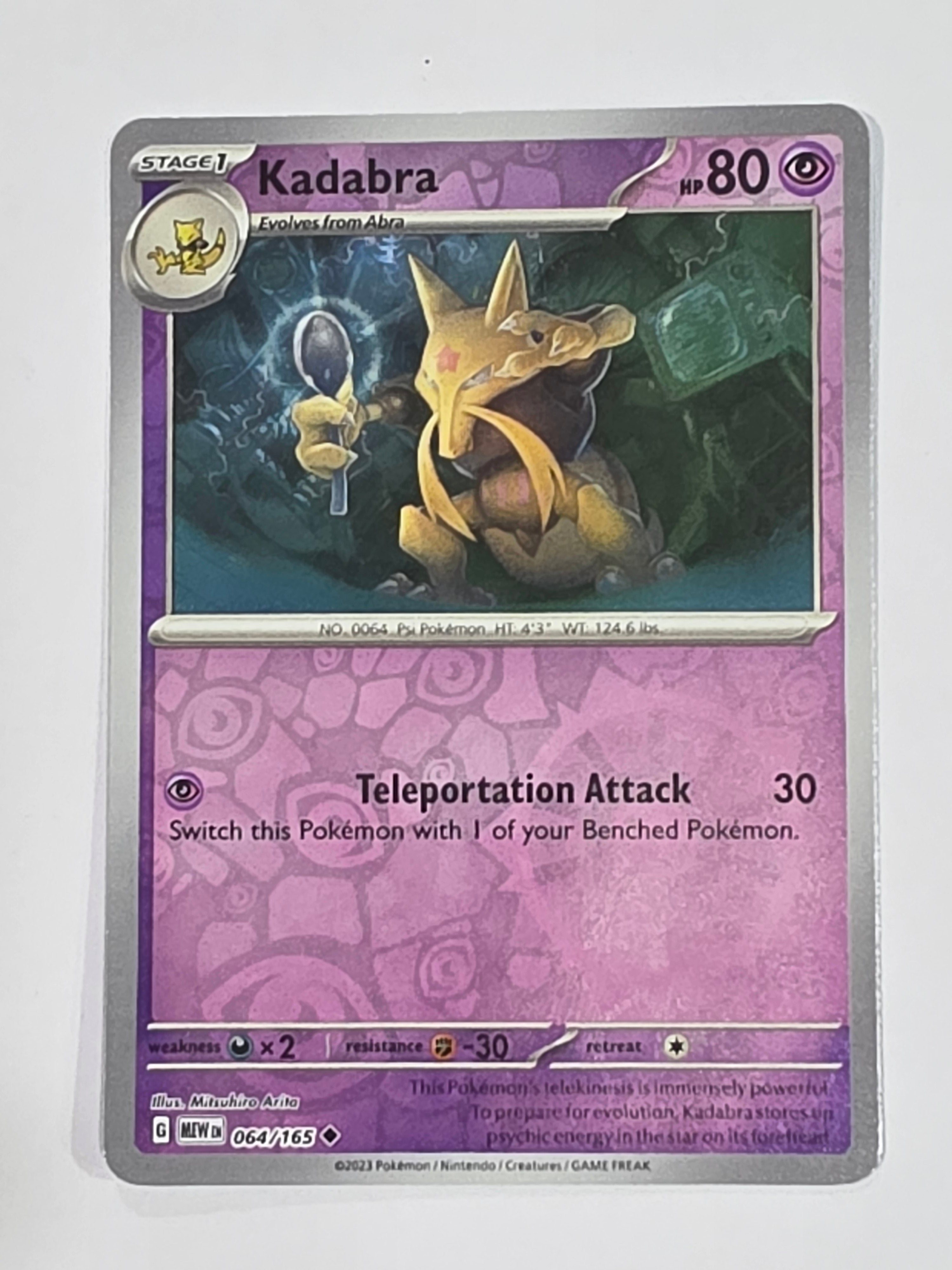 Pokemon TCG - Pokemon 151 - #064/165 - Reverse Holo - Kadabra - Uncommon
