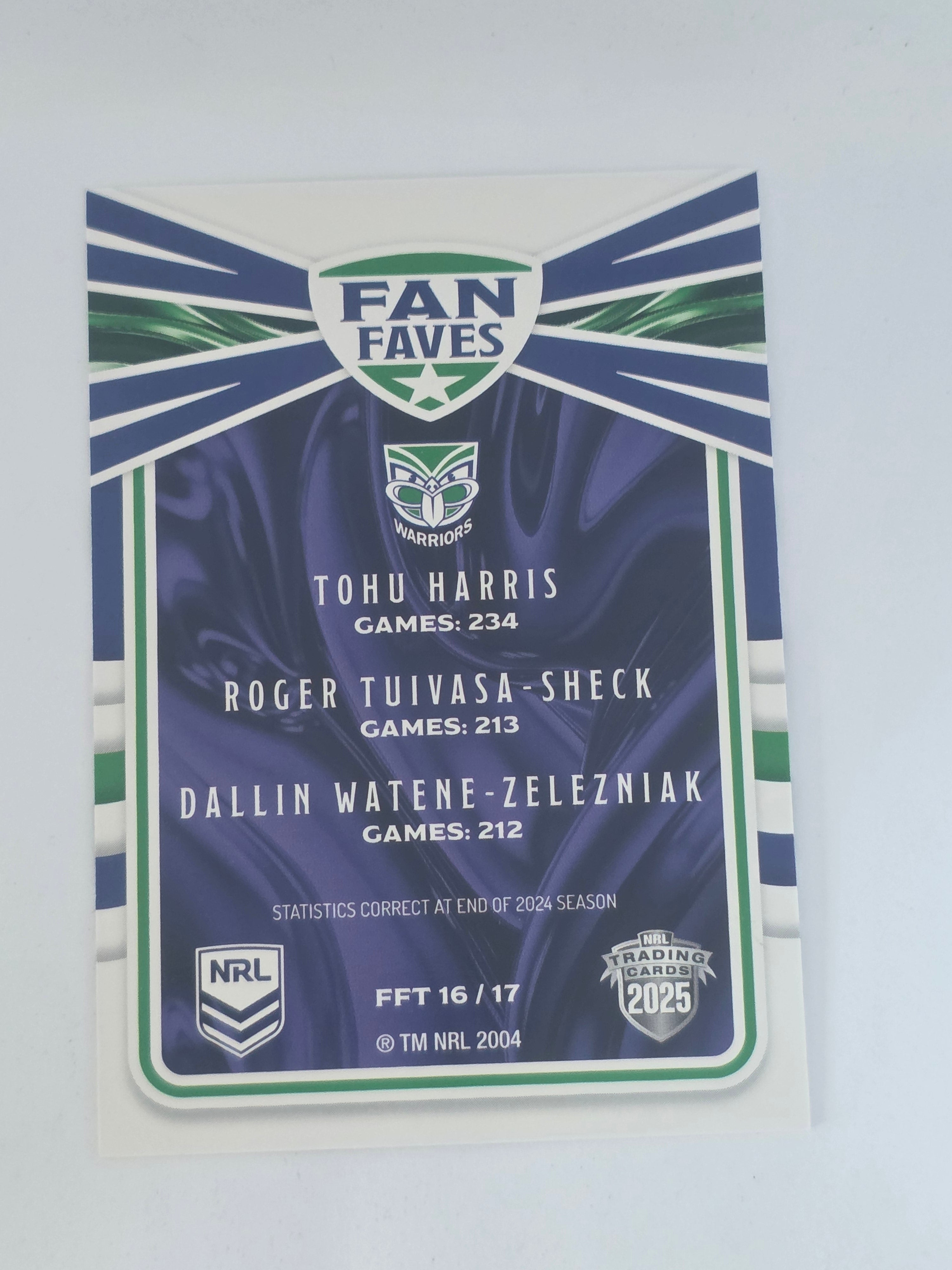 NRL 2025 Traders Titanium| Fan Favourites Team | #FFT16 | Warriors