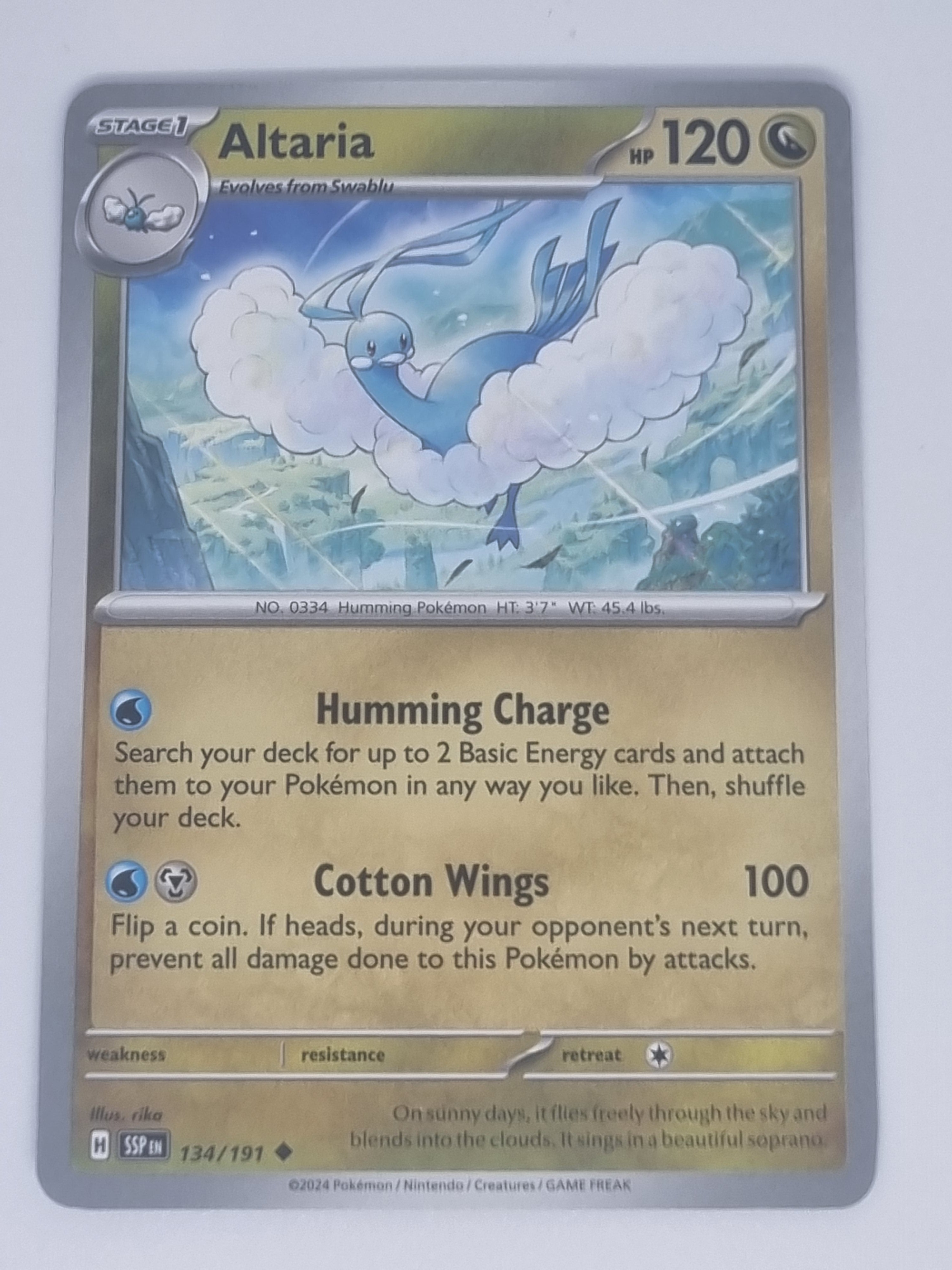 Pokemon TCG - Surging Sparks - #134/191 - Altaria - Uncommon