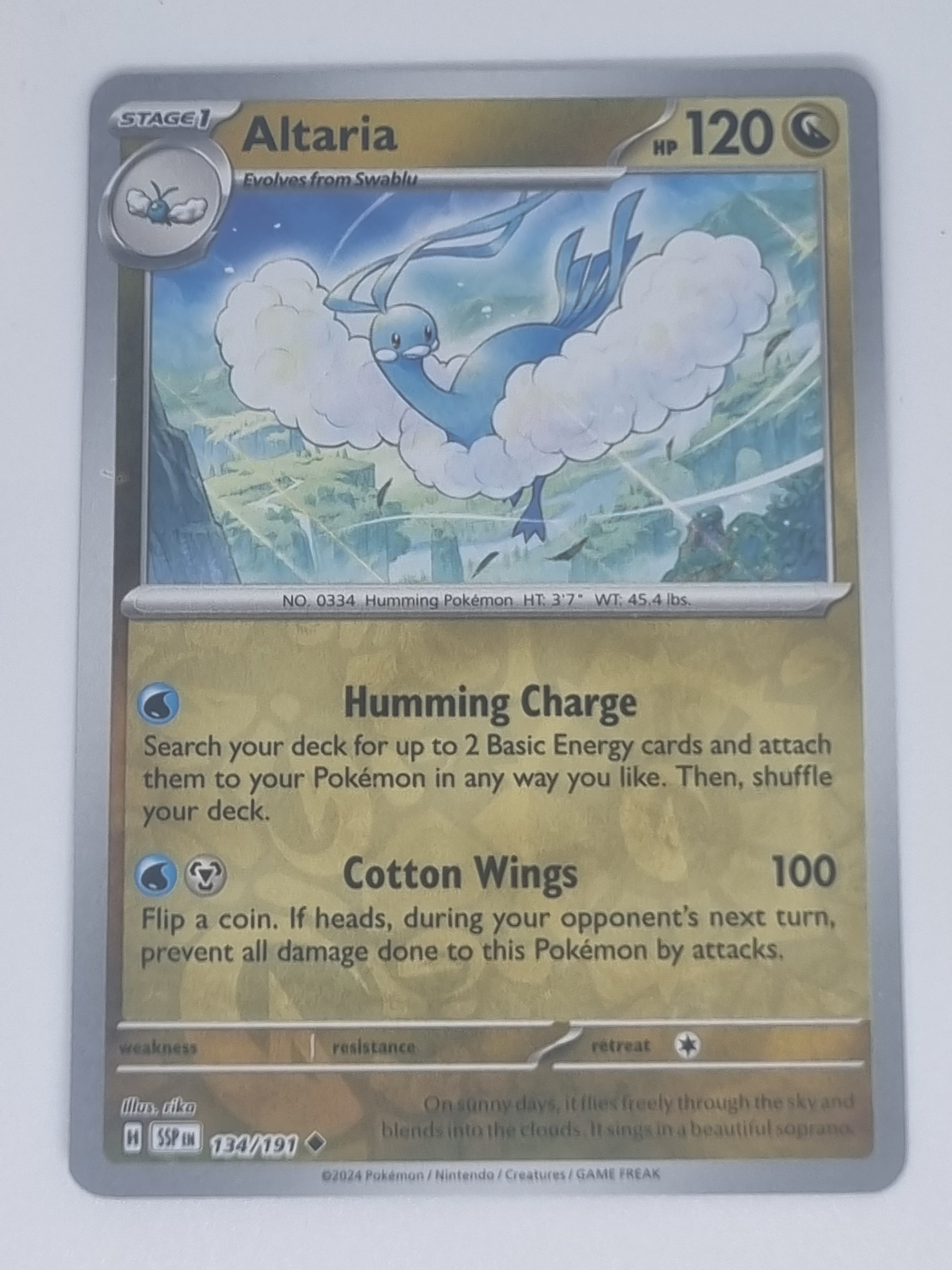 Pokemon TCG - Surging Sparks - #134/191 - Reverse Holo - Altaria - Uncommon