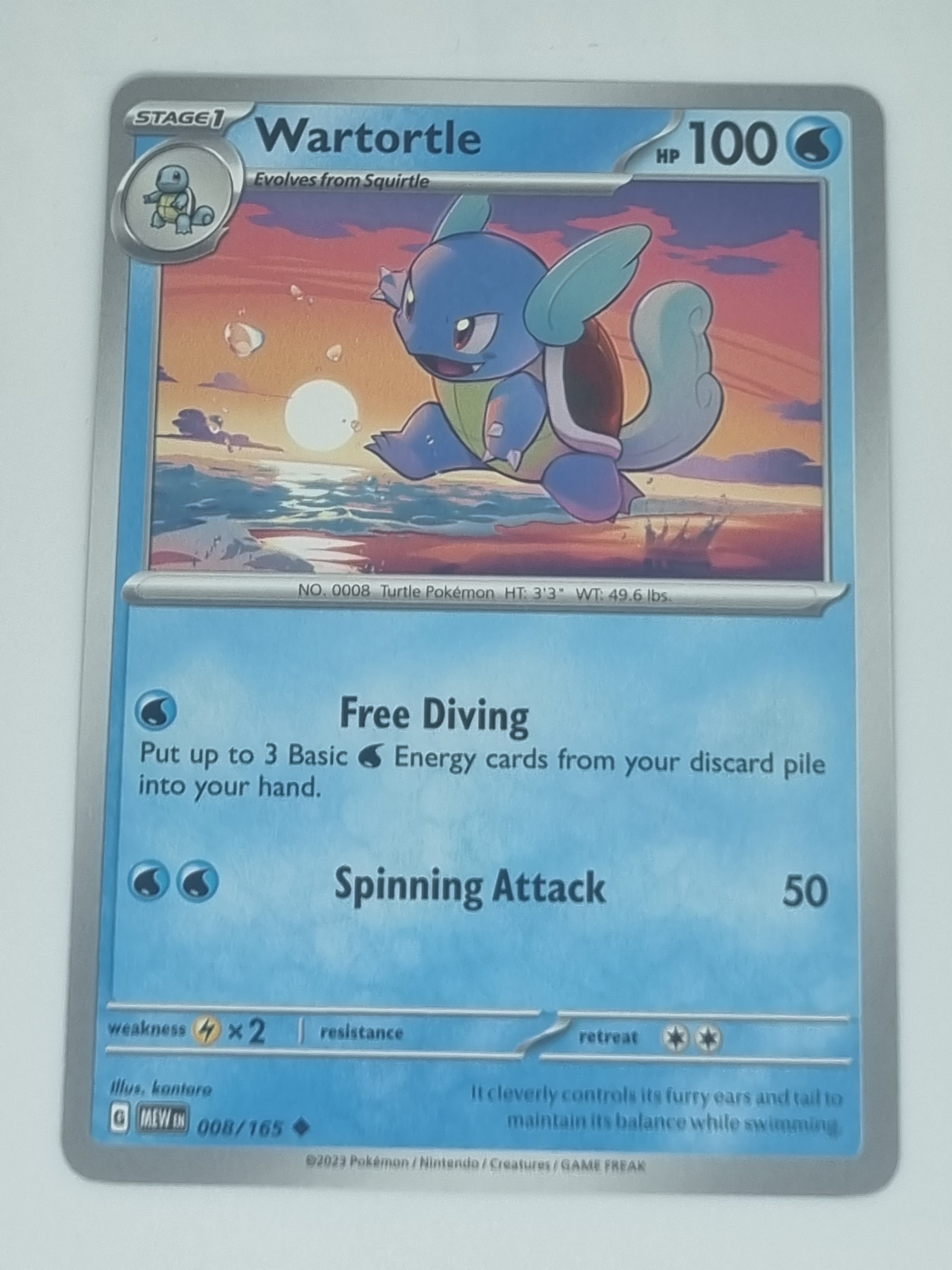 Pokemon TCG - Pokemon 151 - #008/165 - Wartortle - Uncommon