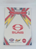 AFL Footy Stars 2025 | Luminous Thunderbolt | #LT106 | M. Rowell Gold Coast Suns