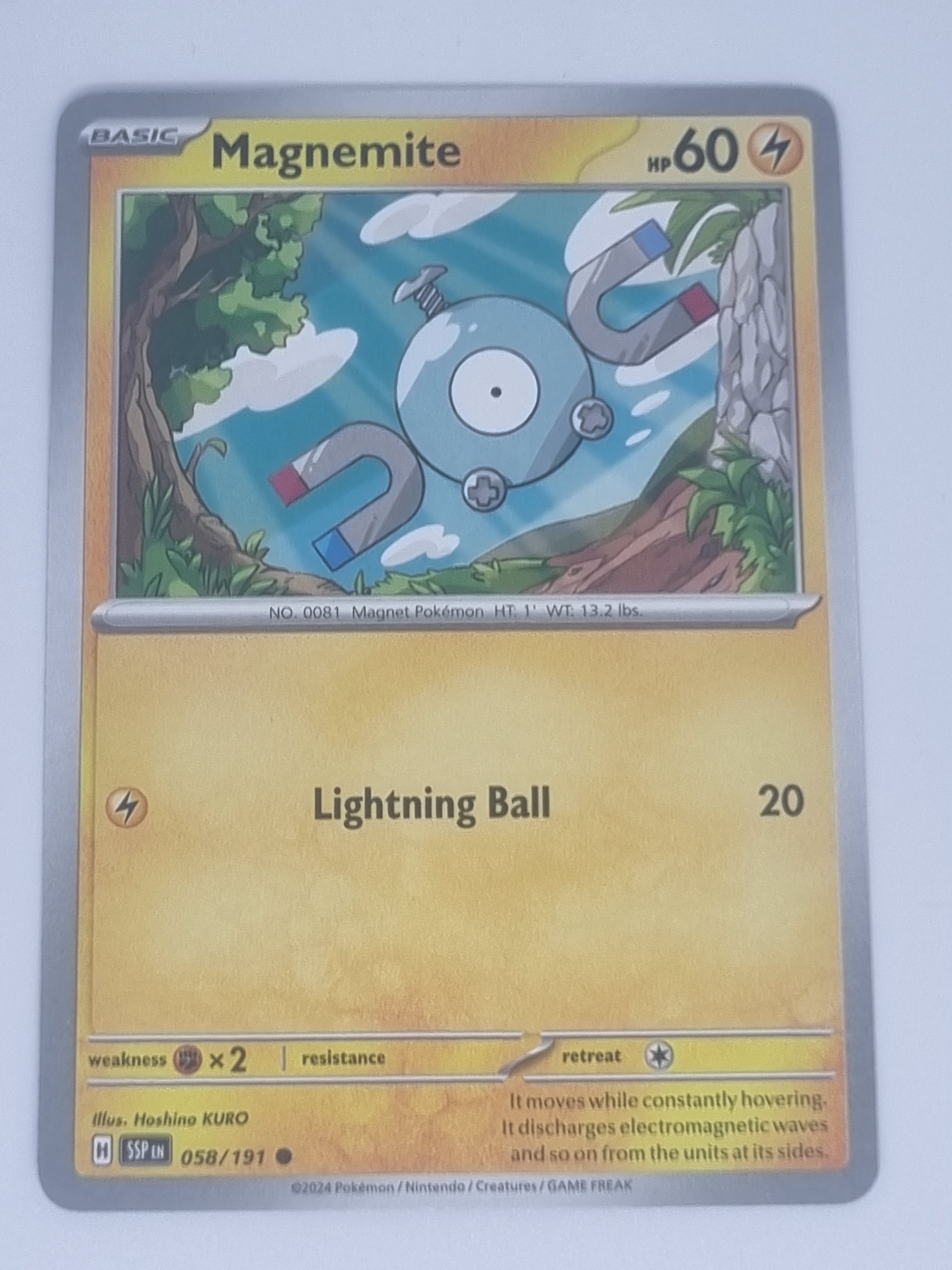 Pokemon TCG - Surging Sparks - #058/191 - Magnemite - Common
