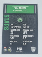 2024-25 LUXE Cricket Traders - Parallel - #P108 - Tom Rogers - Stars