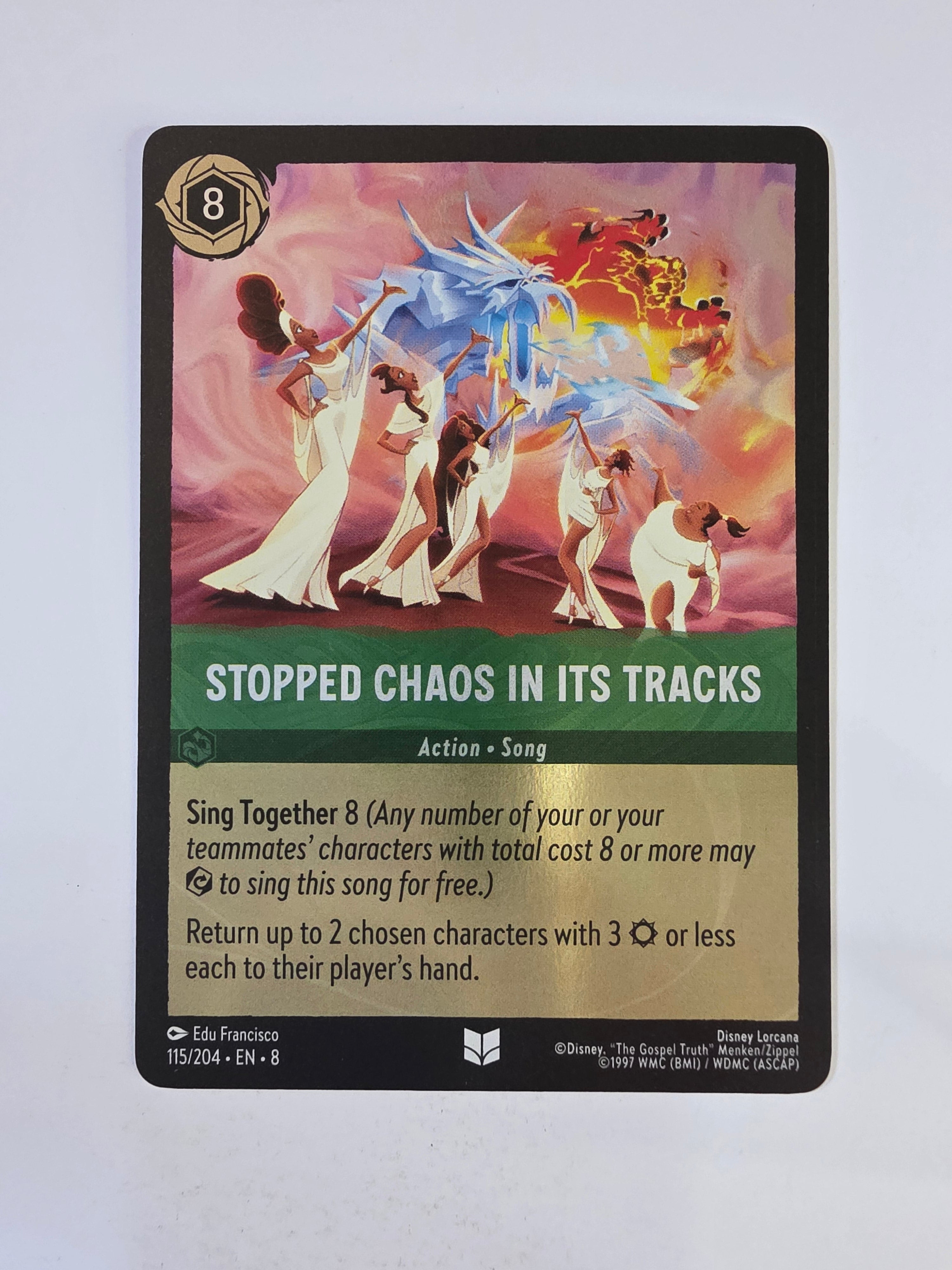 Disney Lorcana Reign of Jafar | Coldfoil | Stopped Chaos in its Tracks | #115 | Uncommon