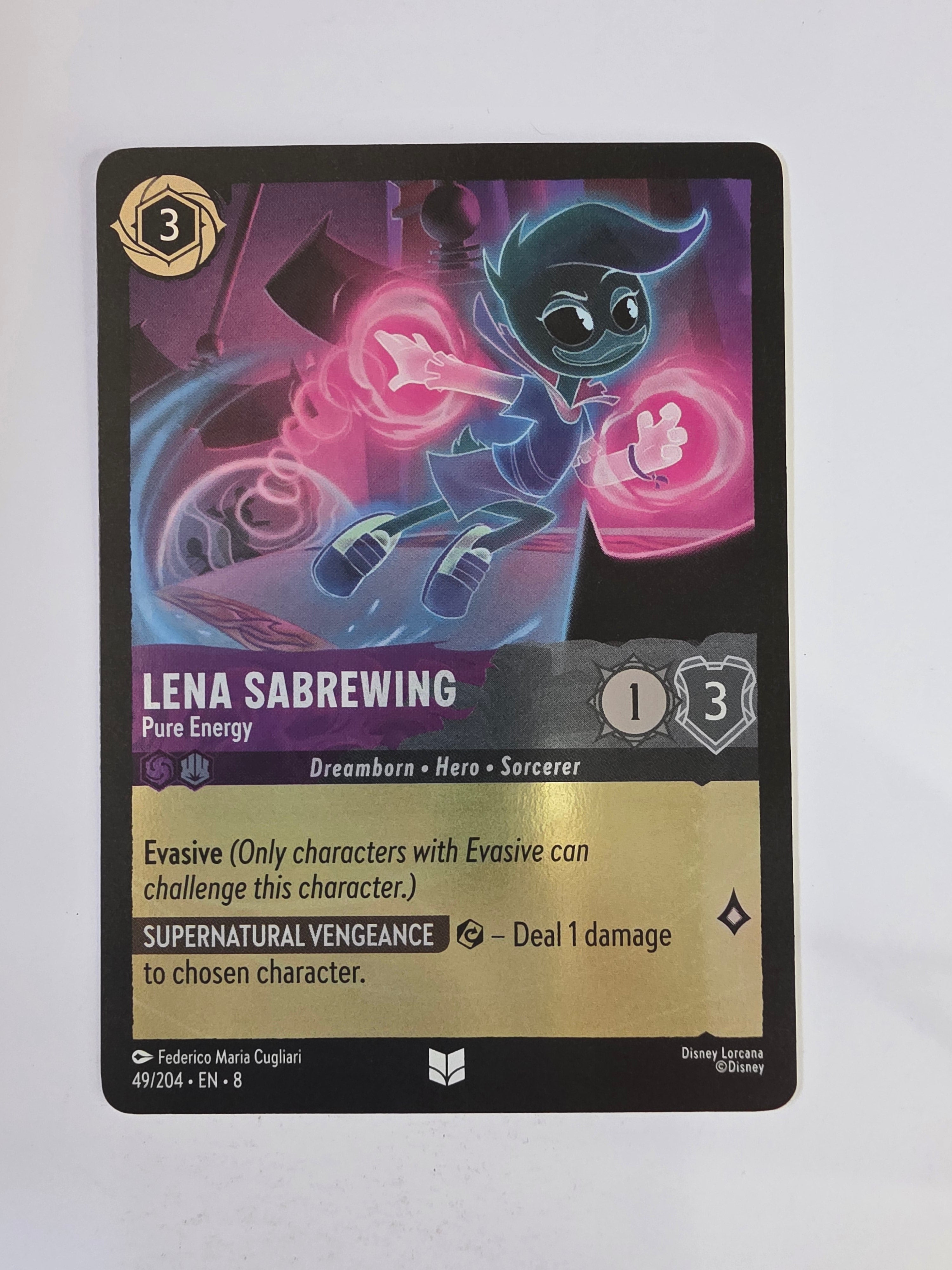 Disney Lorcana Reign of Jafar | Coldfoil | Lena Sabrewing Pure Energy | #049 | Uncommon