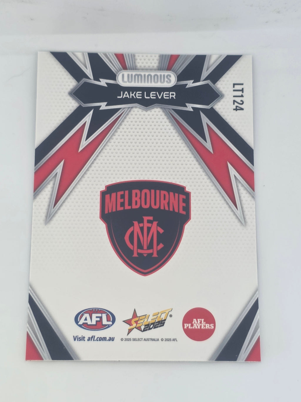 AFL Footy Stars 2025 | Luminous Thunderbolt | #LT124 | J. Lever | Melbourne